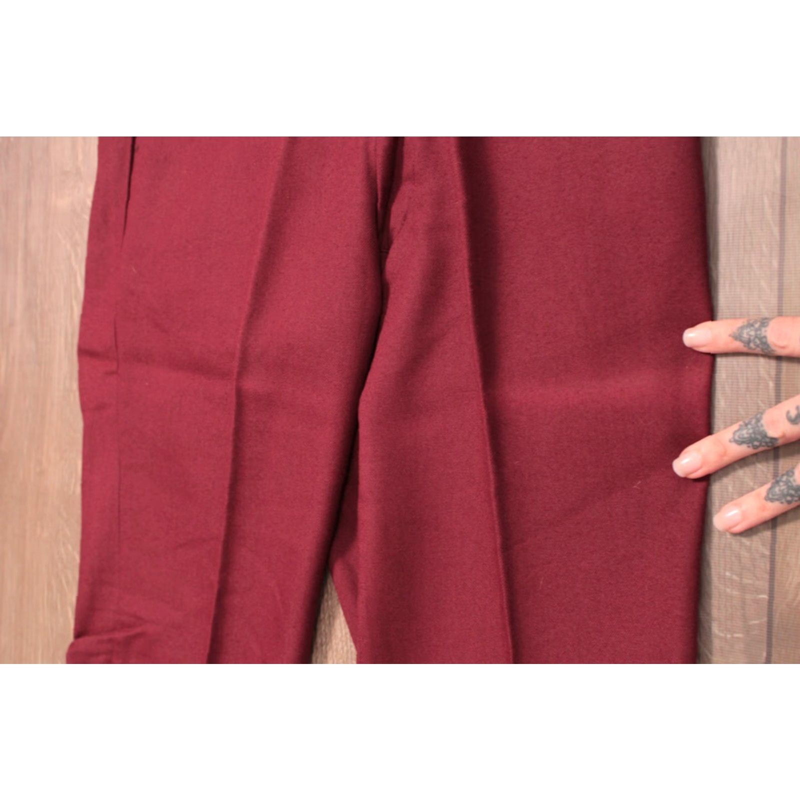 Vintage VINTAGE Stephens Western Pants 1960s 32 Short Burgundy Flare Leg Mens Size US 32 / EU 48 - 7 Thumbnail