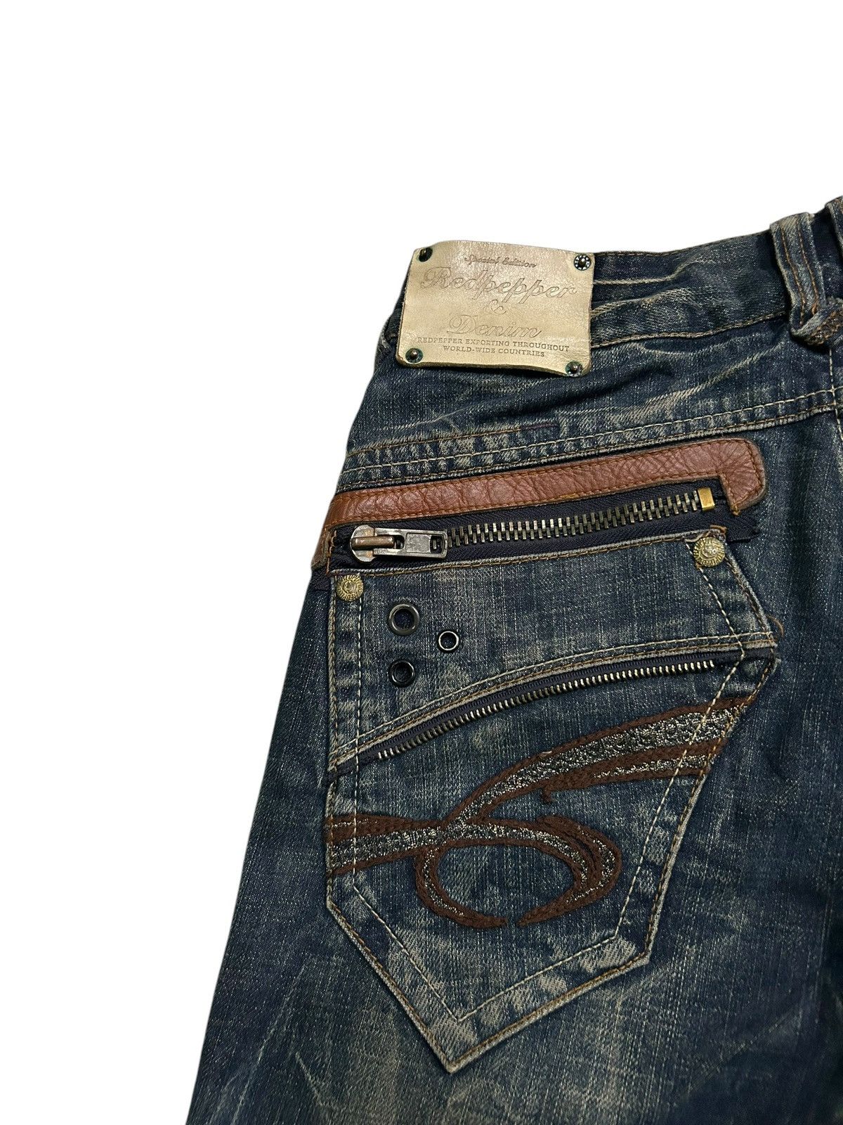 Japanese Brand × Kapital × Vintage Flare Red Papper Japan Punk Bondage Style Denim ☠️🎌 Size US 30 / EU 46 - 5 Thumbnail