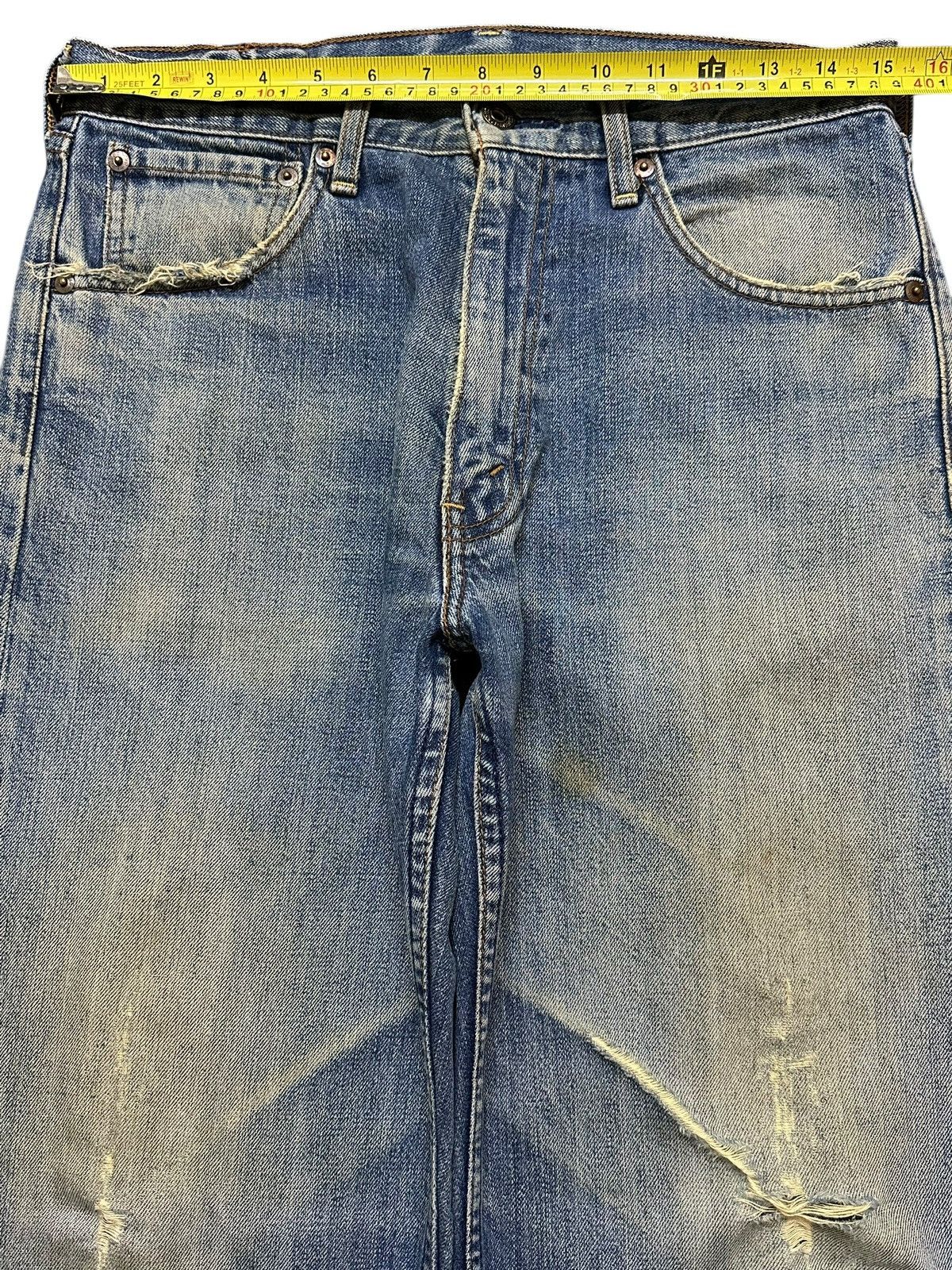 Levi's Vintage 80s Levis 503 Mud Wash Distress Style Baggy Jeans Size US 30 / EU 46 - 12 Thumbnail