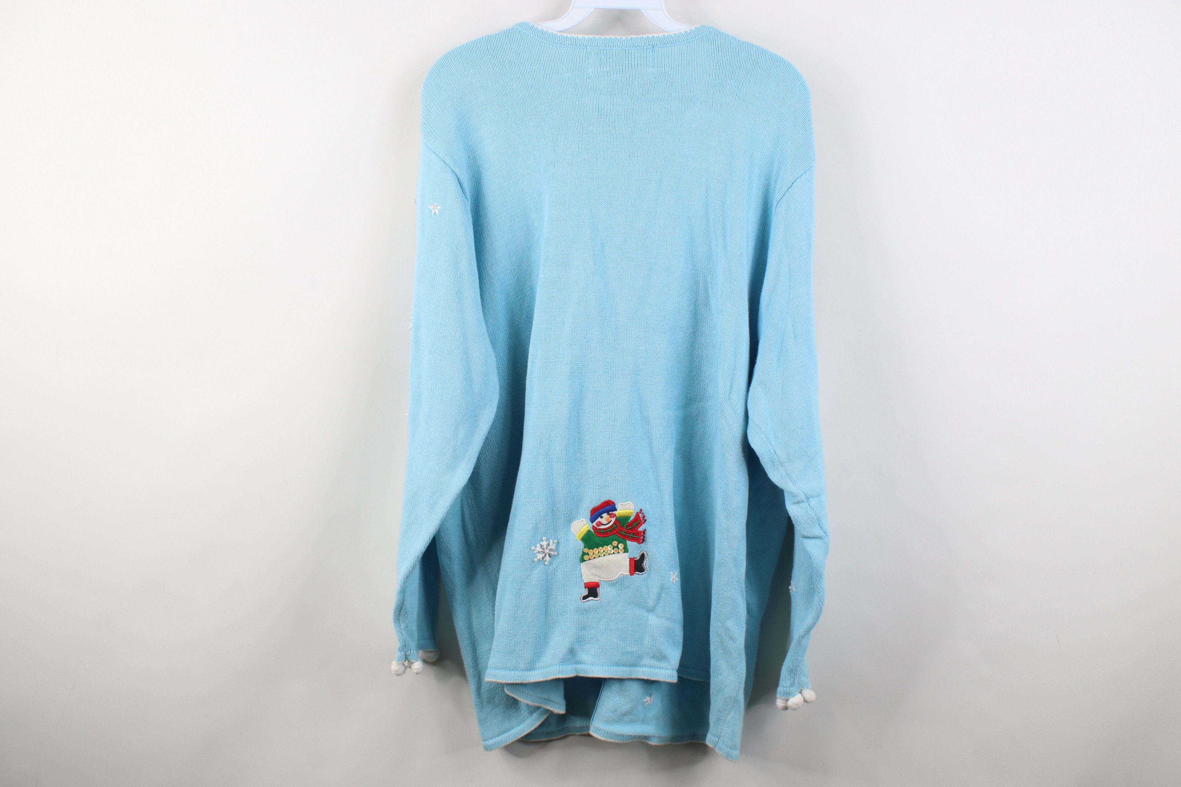 Vintage Vintage 90s Streetwear Christmas Snowman Snowflake Sweater Size XL / US 12-14 / IT 48-50 - 11 Thumbnail