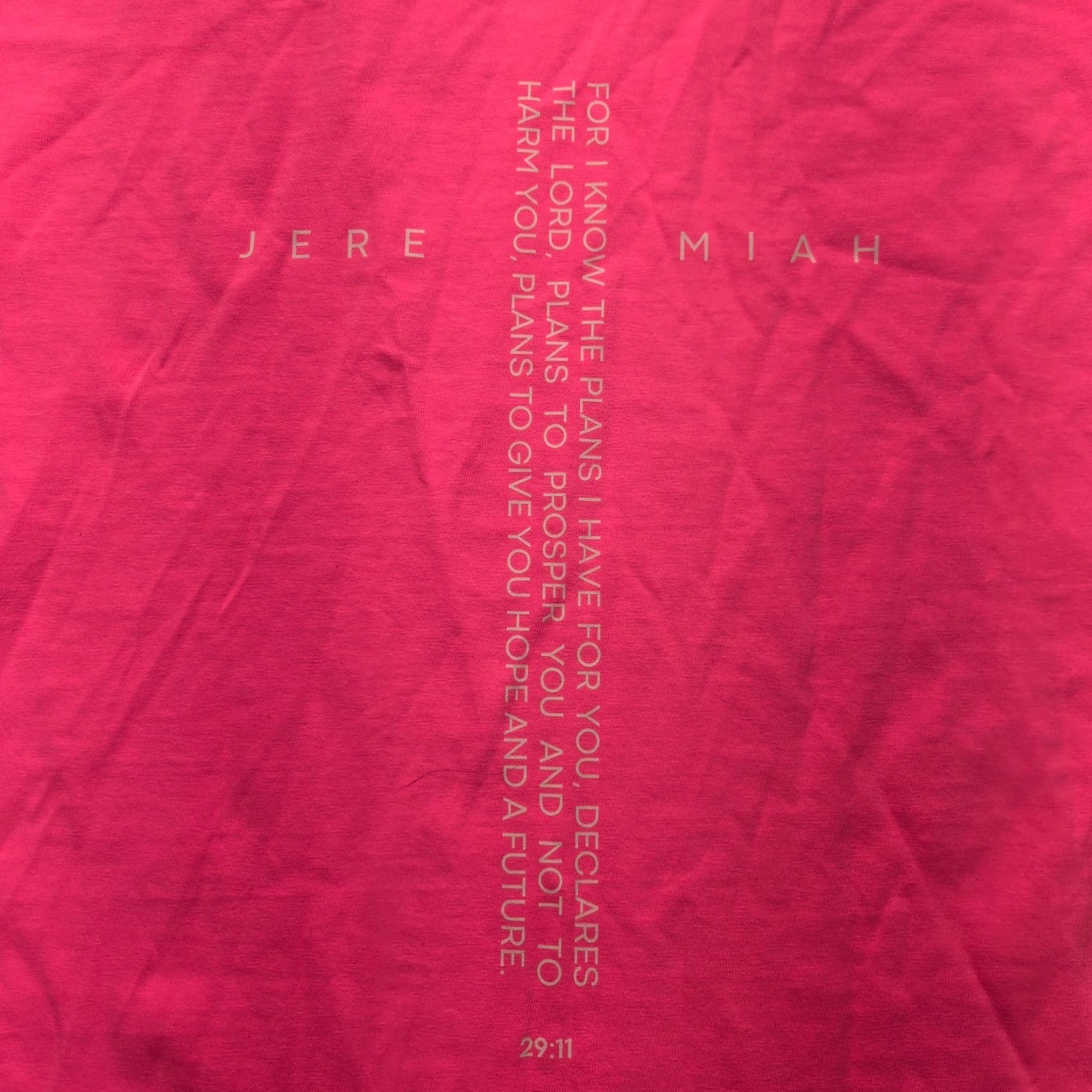 Vintage I Know The Plans I Have For You Jeremiah 29:11 T-Shirt Christian Tee Women's 3XL Pink Shirt Casual Men/ Women Size XXL / US 16-18 / IT 52-54 - 2 Thumbnail