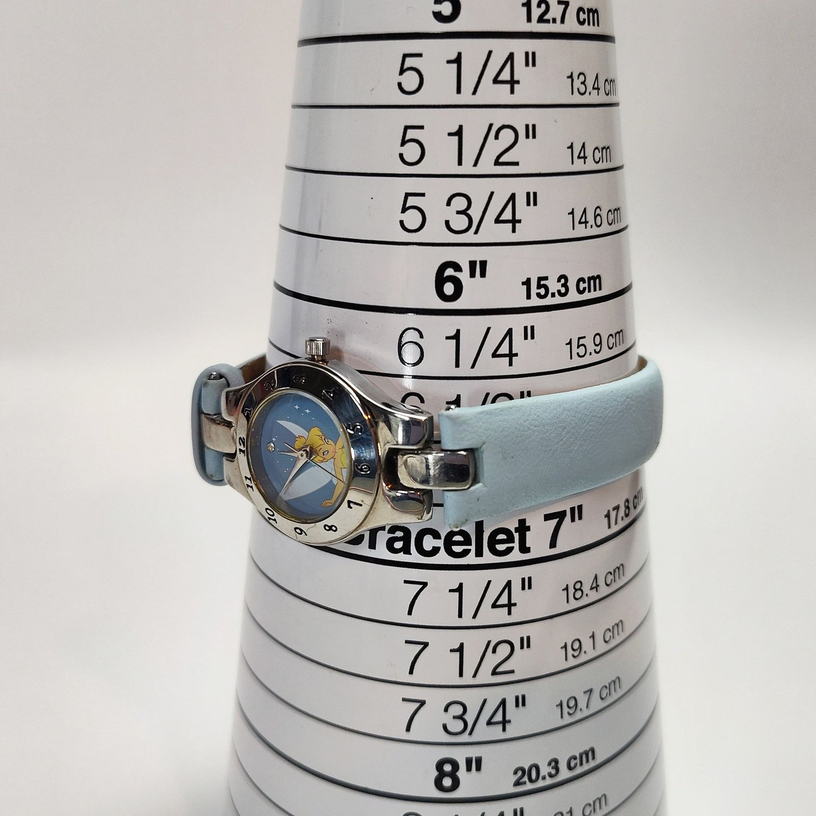Disney Disney Tinker Bell Watch Blue Strap Silver Tone Case Size ONE SIZE - 7 Thumbnail
