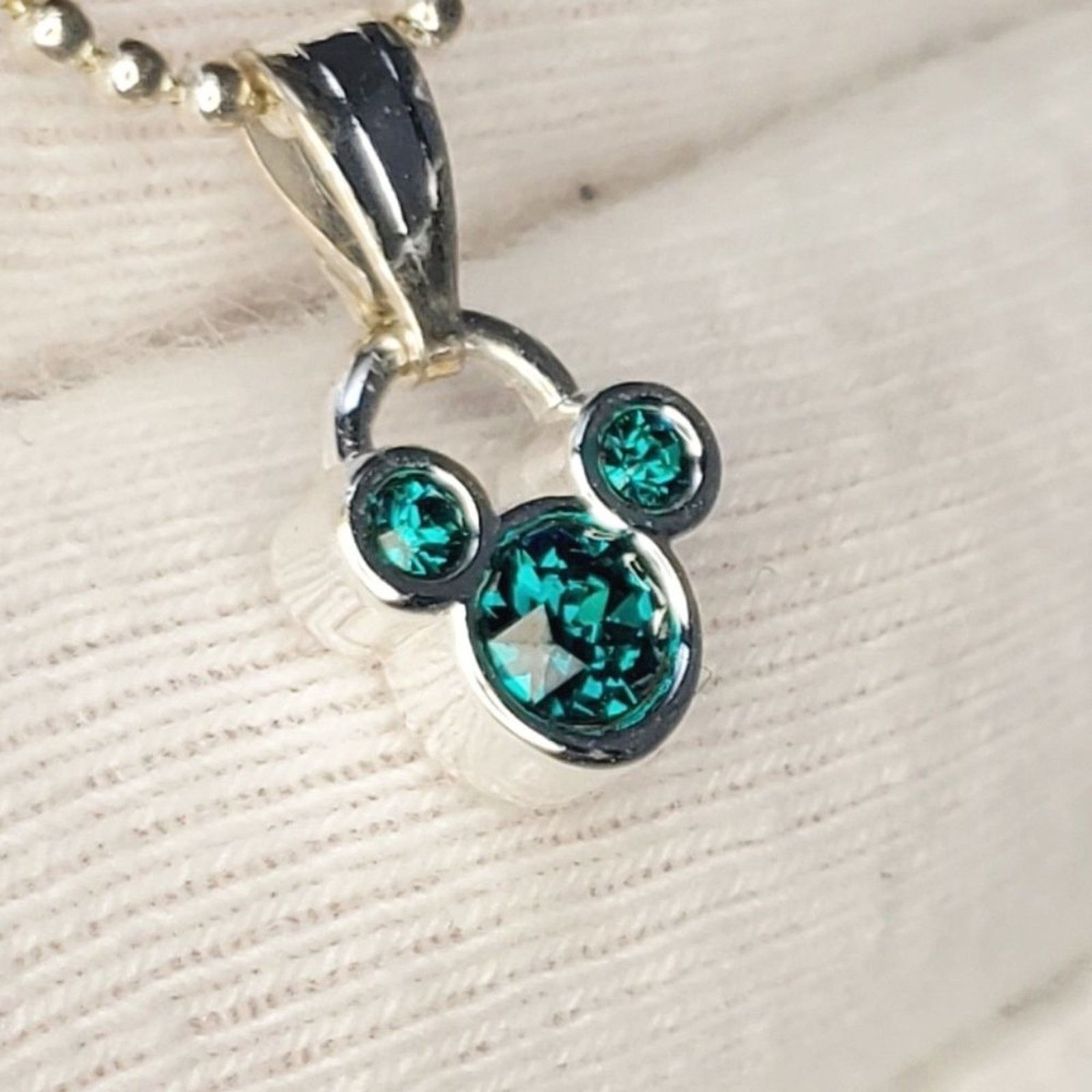 Disney Disney Mickey Mouse Blue/Green Gem Necklace Size ONE SIZE - 2 Thumbnail