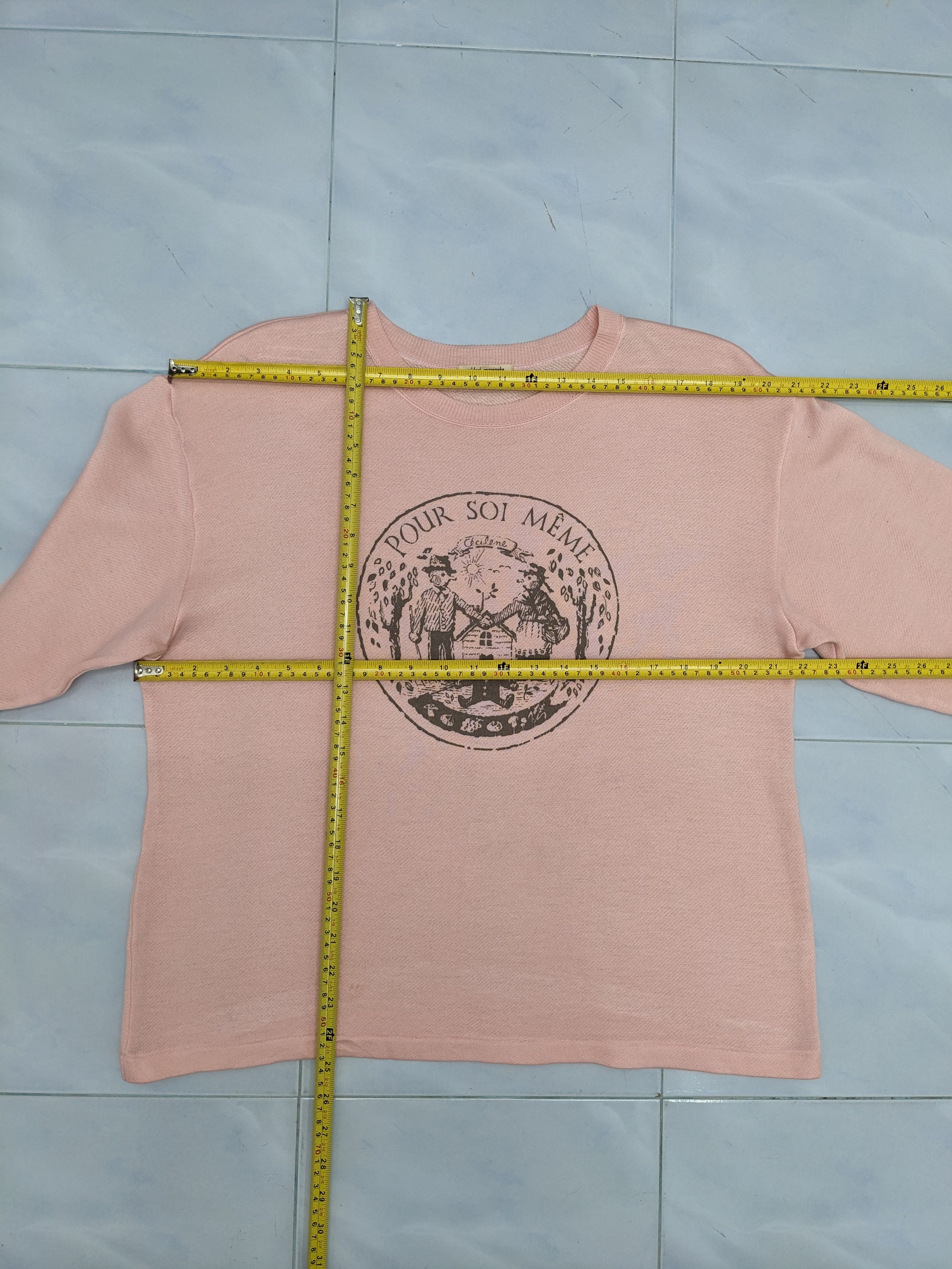 Japanese Brand Midori Yamanaka POUR SOI MÊME French SloganSweatshirt Size US L / EU 52-54 / 3 - 7 Thumbnail