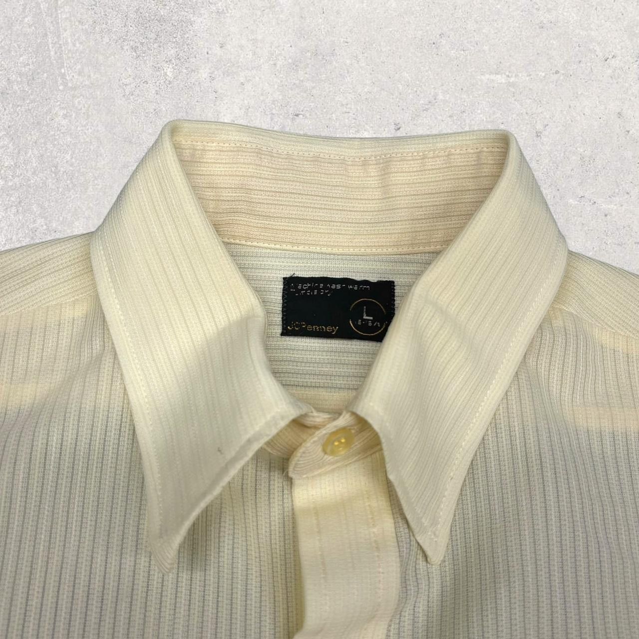 JCPenney × Vintage 1970s Vintage Pale Yellow Button Up Shirt Size US L / EU 52-54 / 3 - 2 Thumbnail