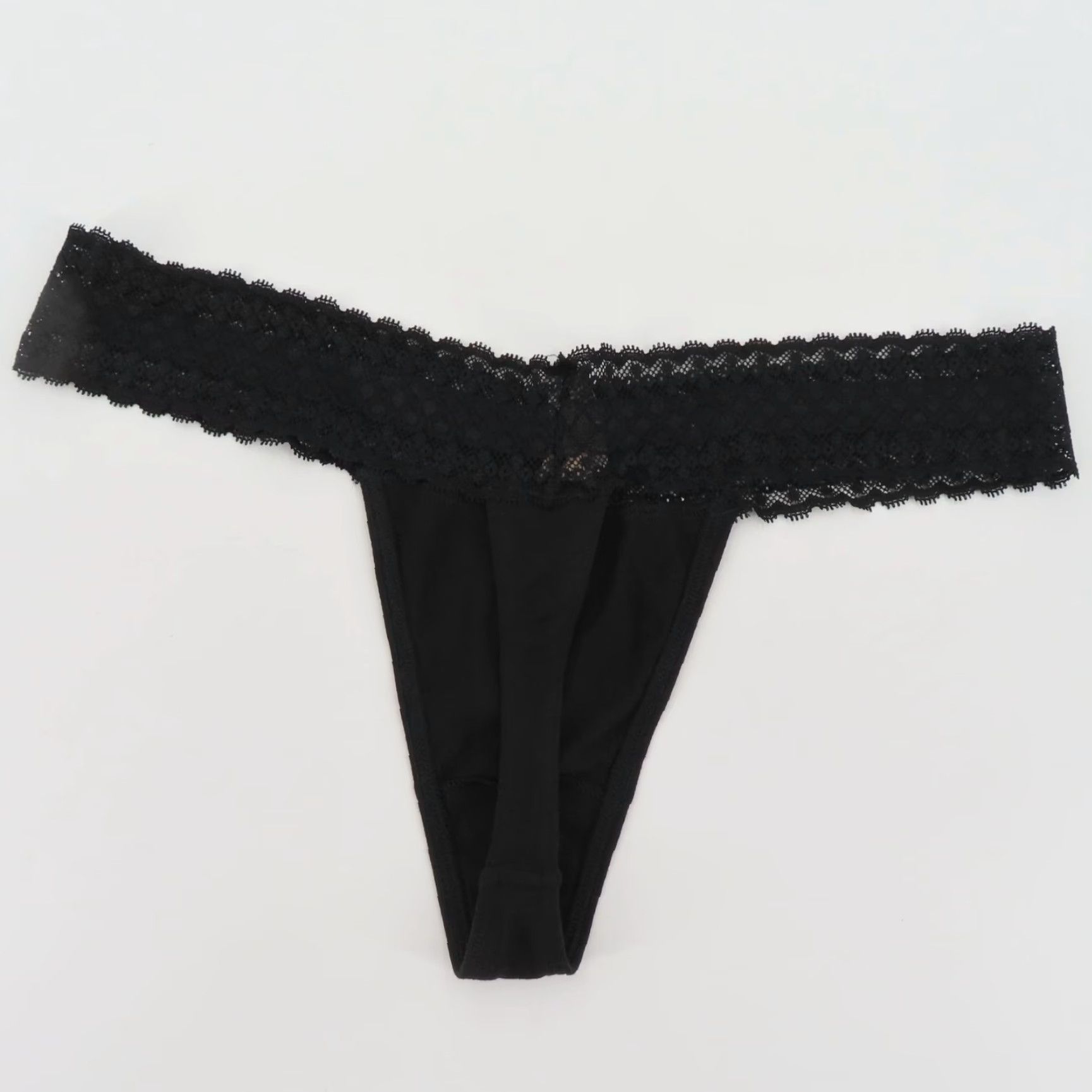 Victoria's Secret Victoria's Secret Women's Large Thong Panty Solid Black Lace Trim NEW User: Victoria's Secret Women's Large Thong Panty Solid Black Lace Trim NEW Size 36" / US 14 / IT 50 - 7 Thumbnail