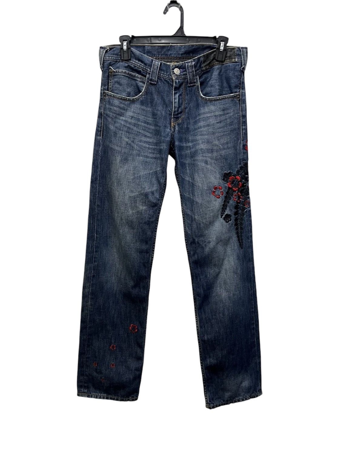 Takeo Kikuchi Vintage Takeo Kikuchi Japan Floral Embroidery Denim Pants Size US 32 / EU 48 - 1 Thumbnail
