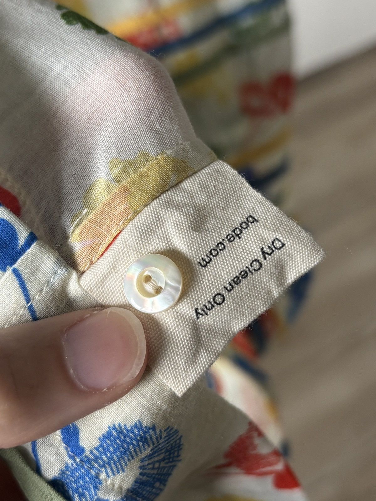 BODE FLORAL PATTERN LOGO BUTTON UP SHIRT
