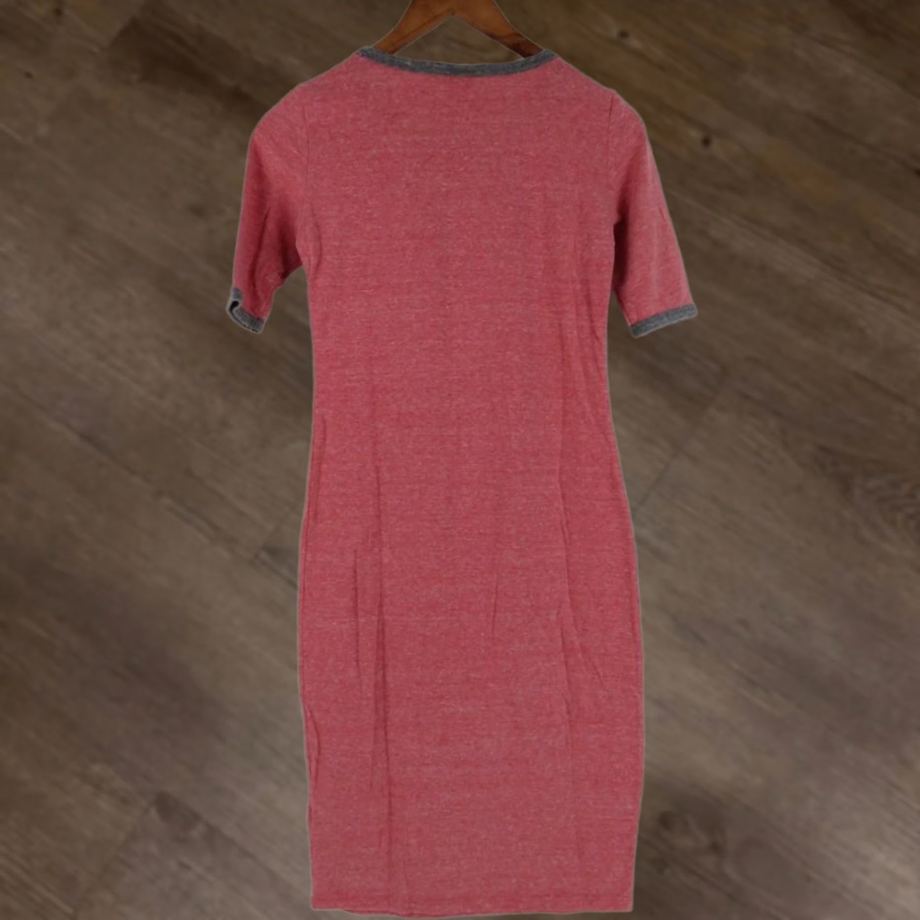 Vintage LuLaRoe Julia Dress Heather Red Gray Unicorn 2XS Womens Short Sleeve Knee Length Solid Stretch Slim Fit Dress Womens II 2XS Size XXS / US 00 / IT 34 - 1 Thumbnail