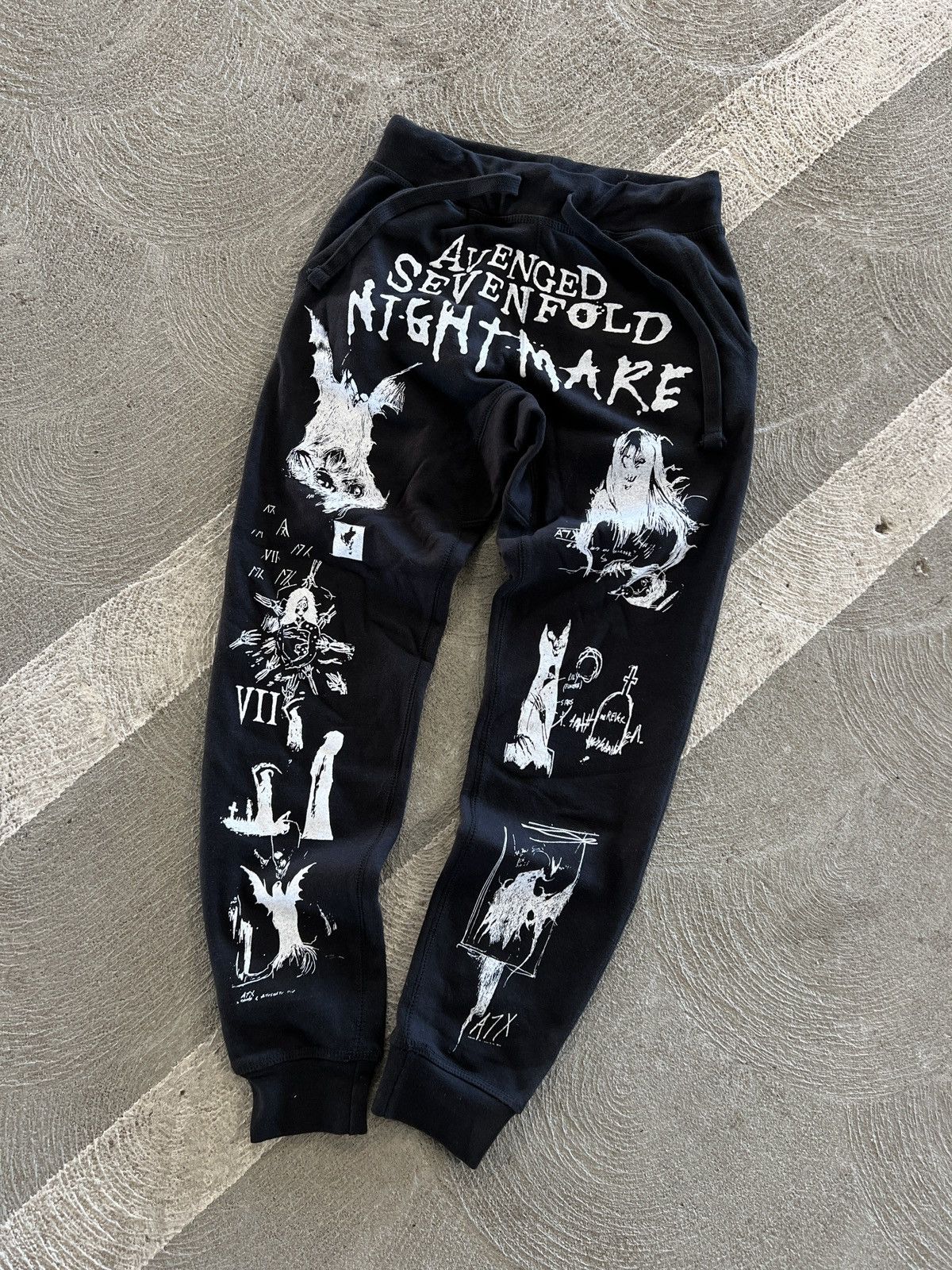 Band Tees Y2K Avenged Sevenfold Nightmare Metal Band Sweatpants | Grailed