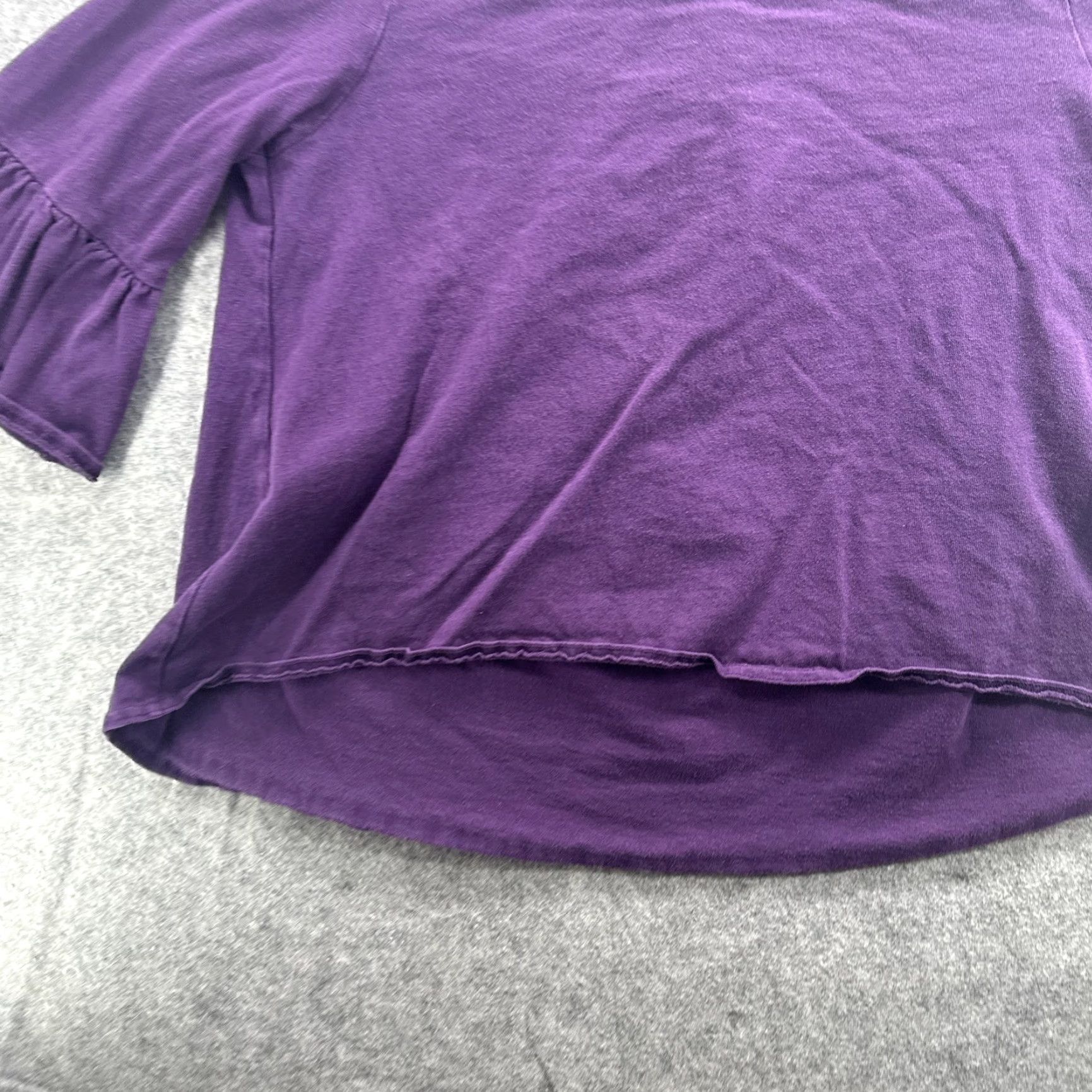Bell Bryn Walker Shirt Womens Medium Purple Bell Sleeve 100% Cotton Made USA Size M / US 6-8 / IT 42-44 - 5 Thumbnail