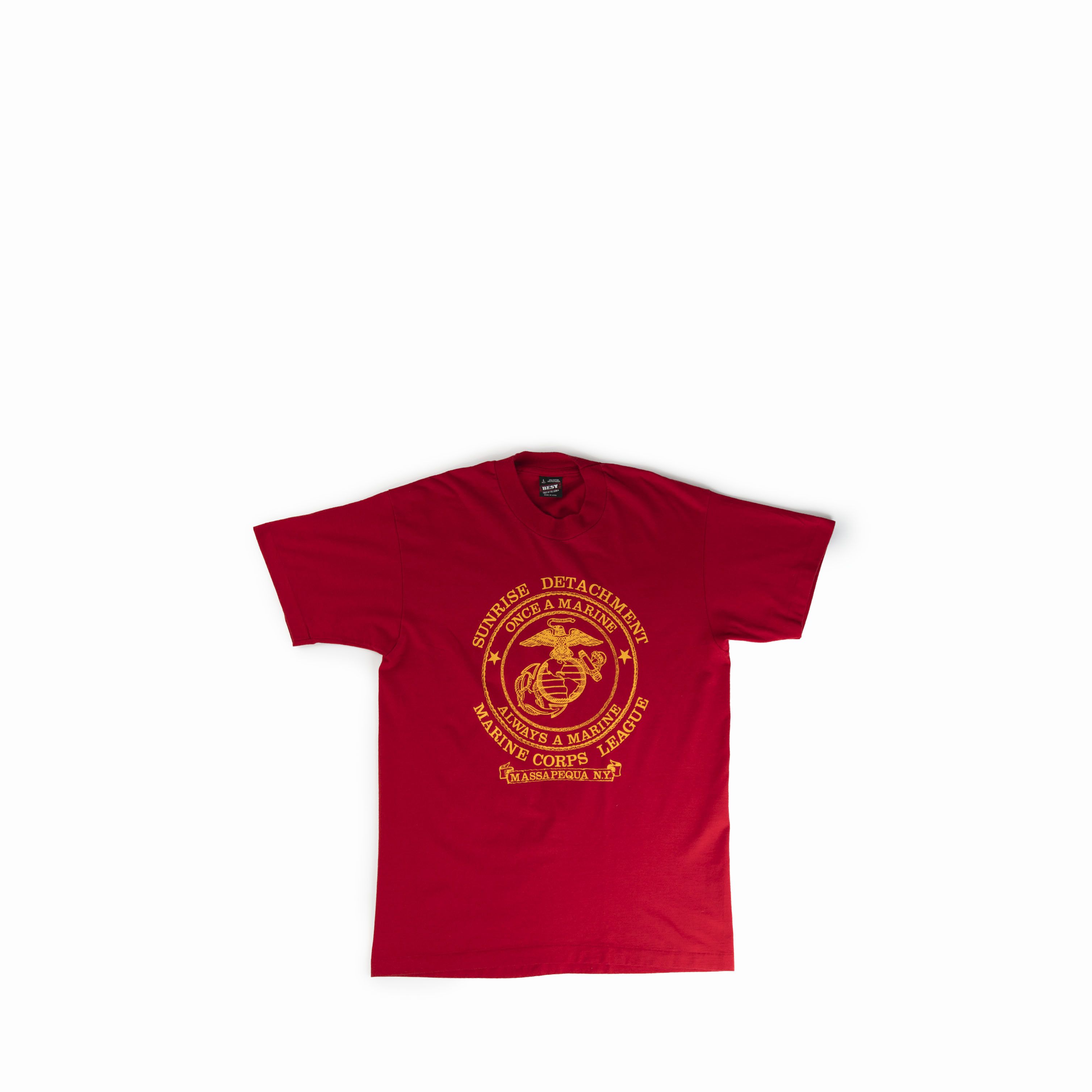 Vintage Vintage 1980's Once a Marine New York City Tee Shirt Size US L / EU 52-54 / 3 - 1 Thumbnail