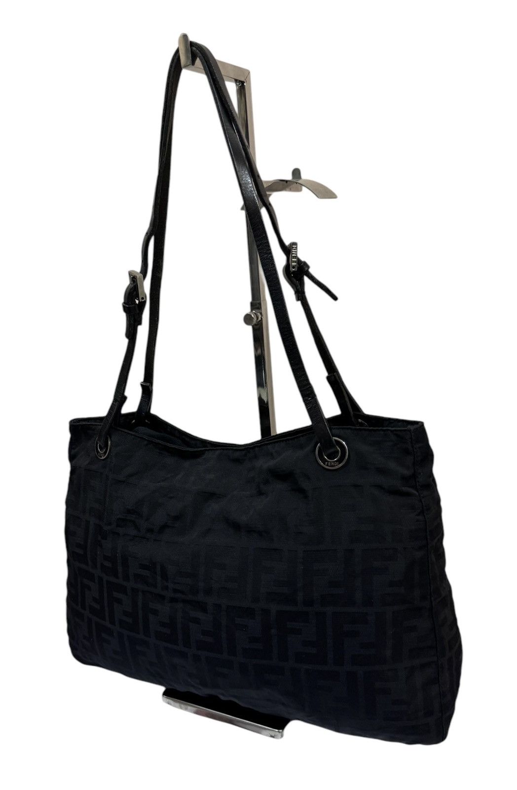 Fendi Authentic🔥Fendi Zucca Black Canvas Tote Bag Size ONE SIZE - 2 Thumbnail