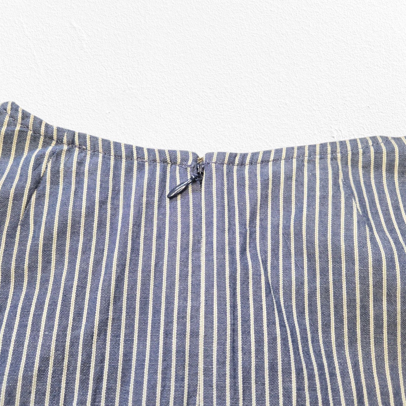 J.Crew J Crew Chambray Blue Striped Bell Sleeve Dress Size 2 Size XS / US 0-2 / IT 36-38 - 9 Thumbnail