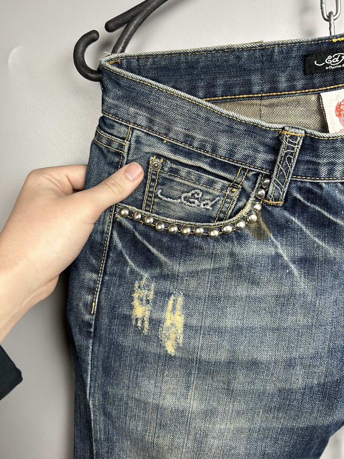 Vintage Ed Hardy Jeans Skull Big Logo