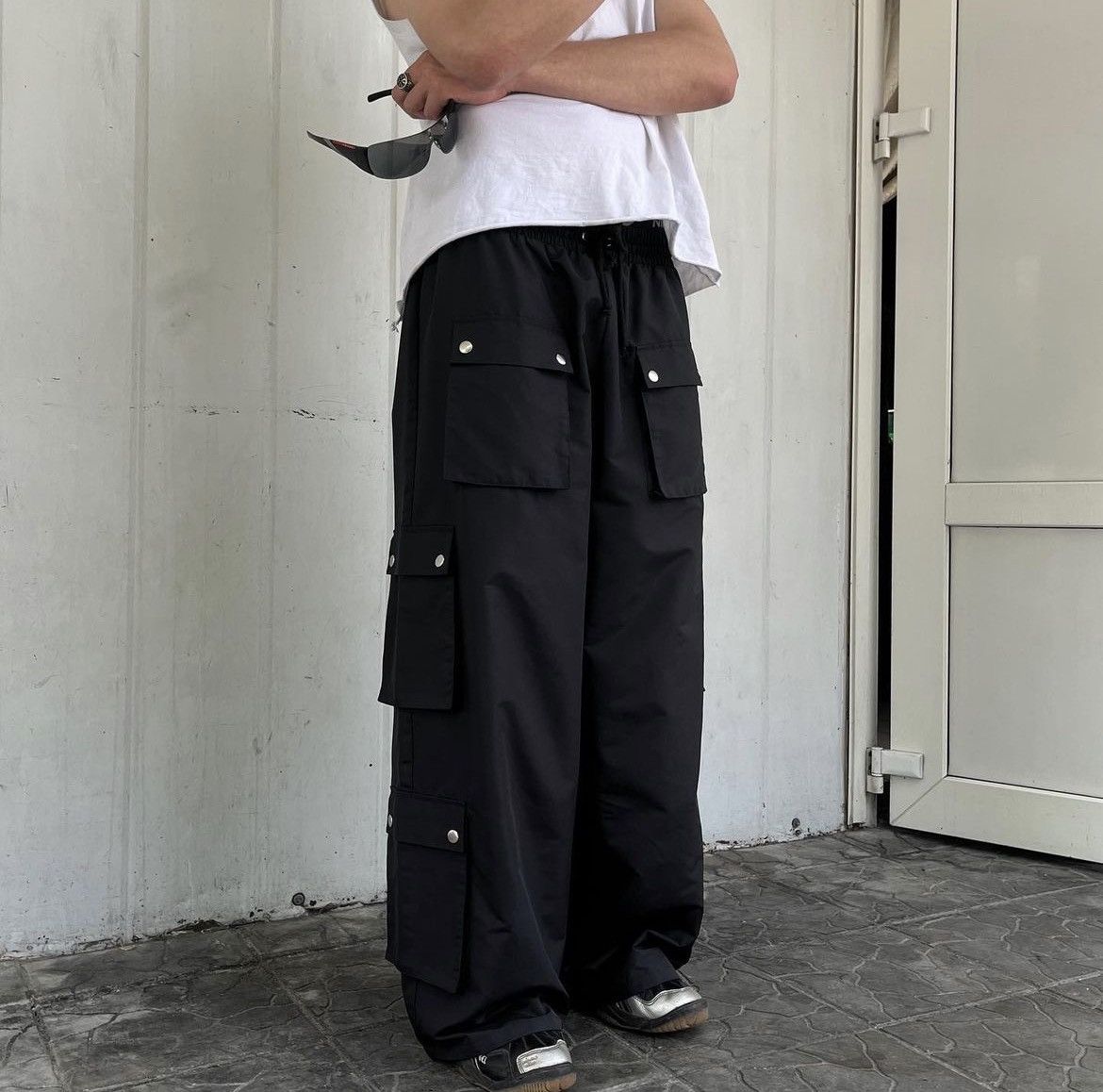 Handmade Handmade Multipocket Cargo Parachute Pants Y2K Avant Garde Size US 32 / EU 48 - 1 Thumbnail