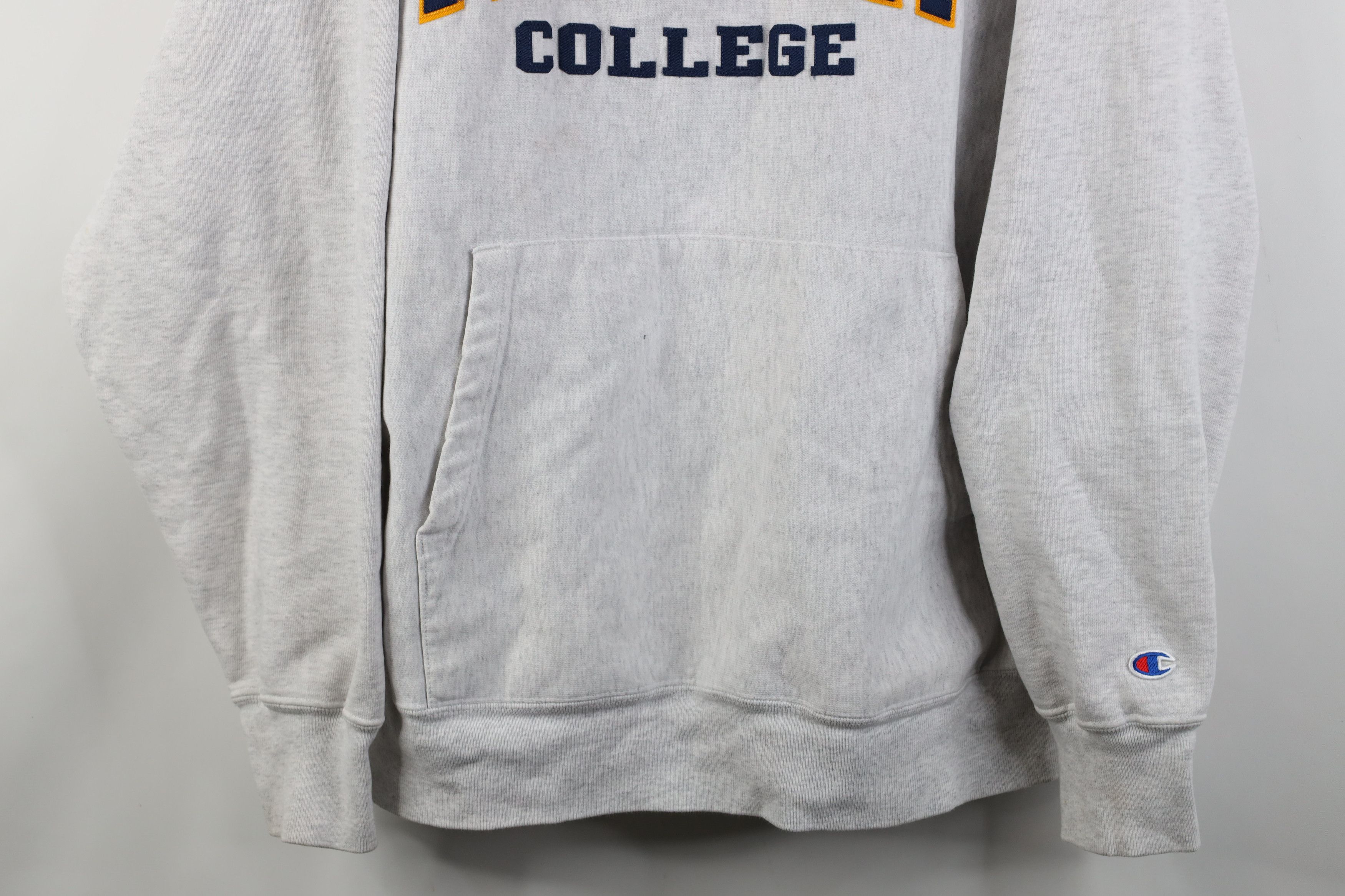 Champion Vintage 90s Champion Reverse Weave Hoodie Sweatshirt Gray Size US XL / EU 56 / 4 - 3 Thumbnail