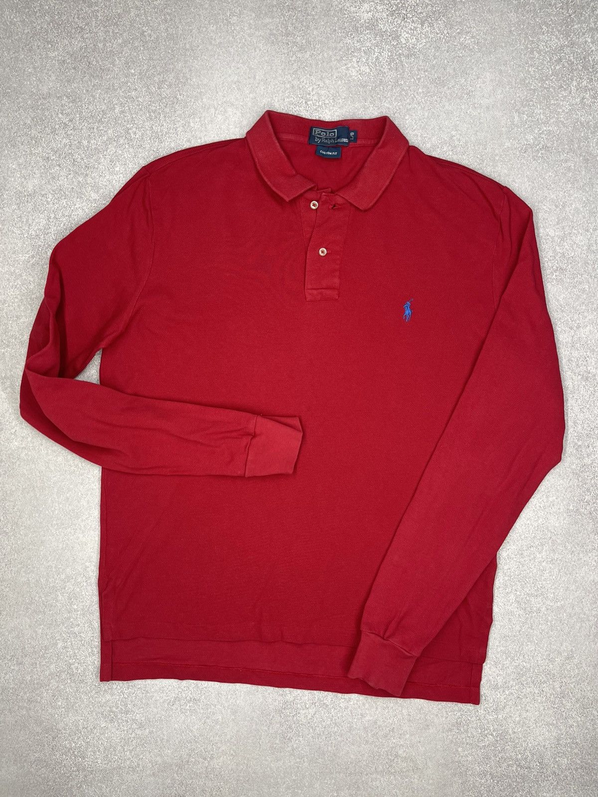 Polo Ralph Lauren × Rugby Ralph Lauren × Vintage Vintage Polo Ralph Lauren Rugby Polo Longsleeve Red Y2K Size US L / EU 52-54 / 3 - 2 Thumbnail