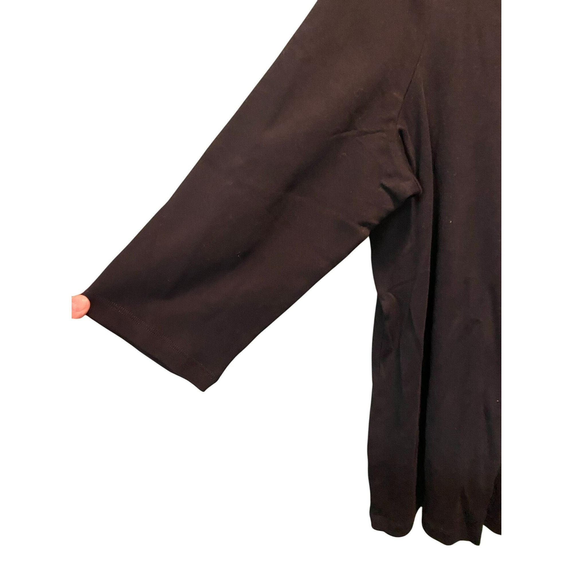 Other Studio Works Womens Plus Size 1X Black 3/4 Sleeve Top With E Size XL / US 12-14 / IT 48-50 - 6 Thumbnail