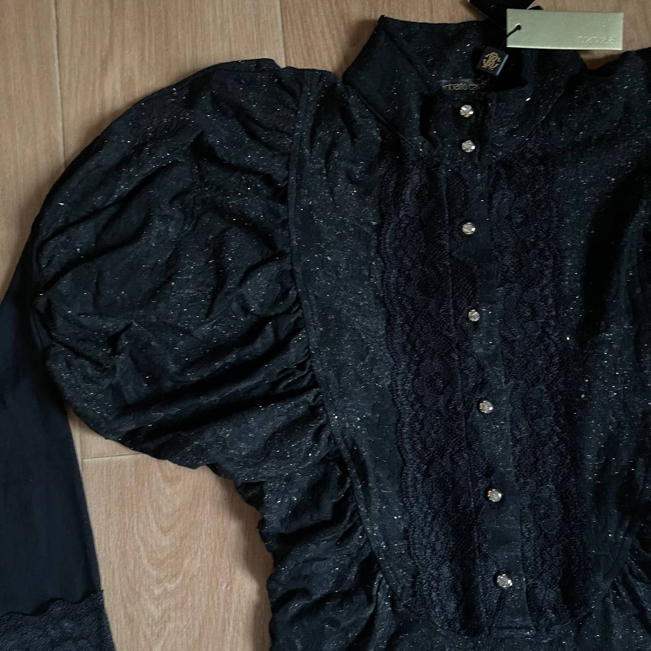 Roberto Cavalli new women lace blouse clasps up vintage