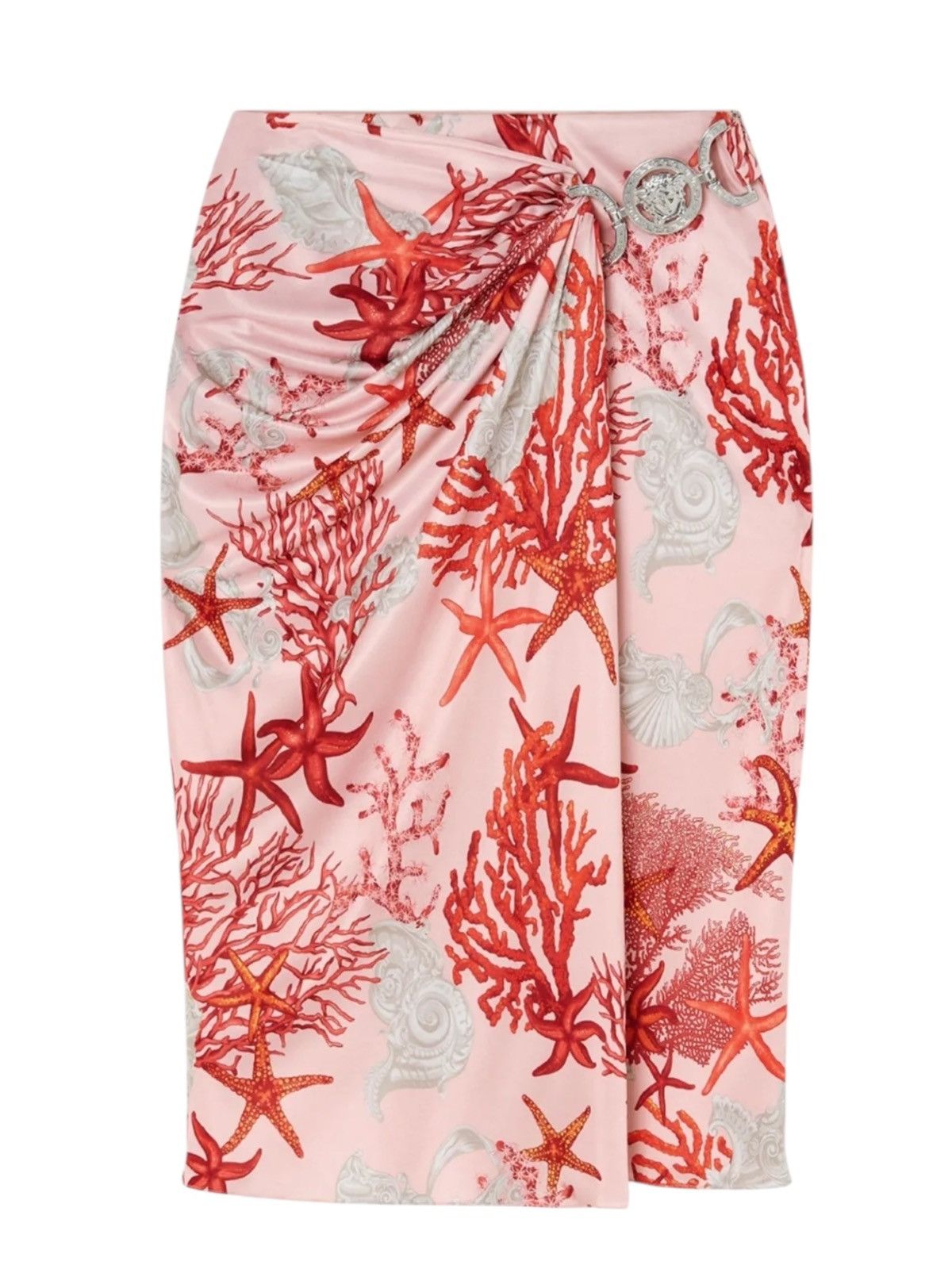 Versace Versace Marine Print Draped Skirt – Size IT 38 Size 26" / US 2 / IT 38 - 1 Thumbnail