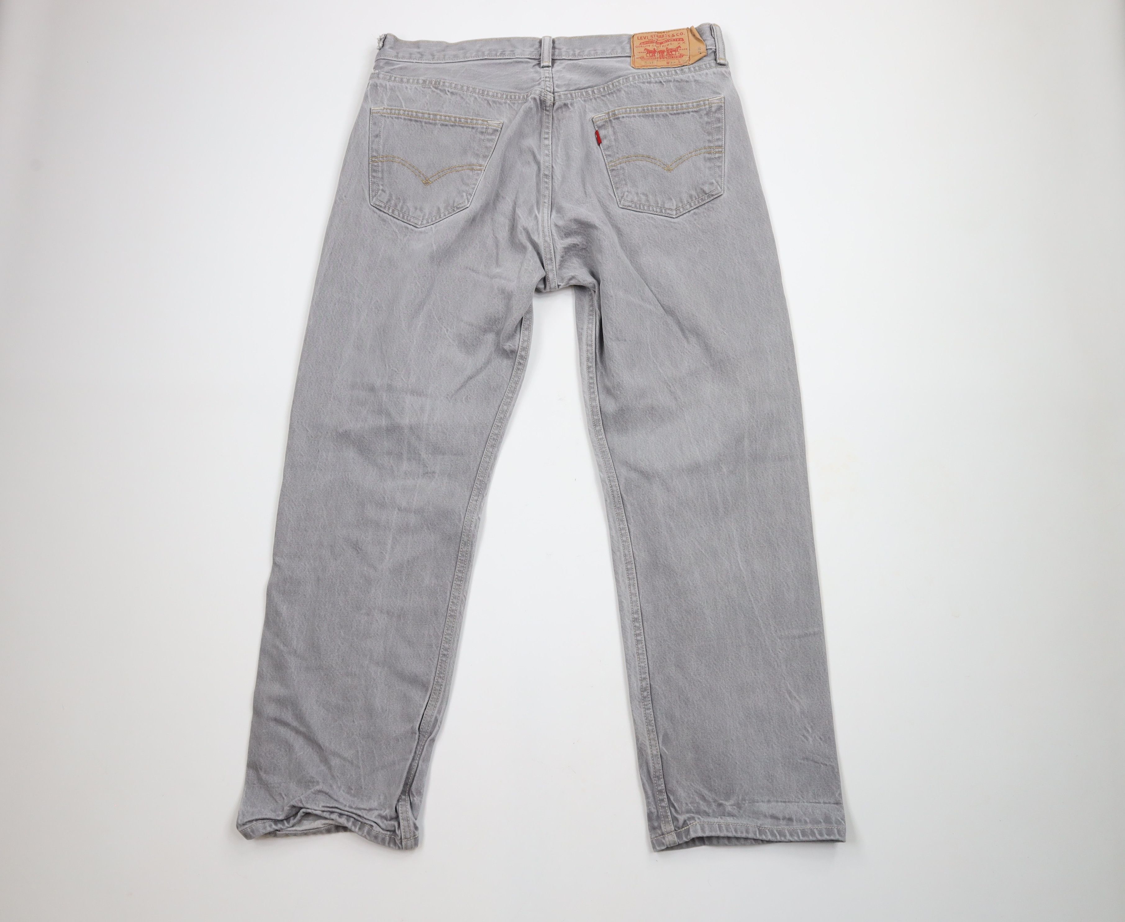Levi's × Vintage Vintage Y2K Levis 501xx Button Fly Original Fit Jeans Gray Size US 36 / EU 52 - 9 Thumbnail