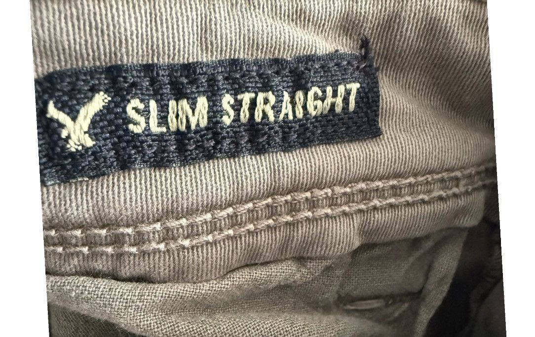 American Eagle Outfitters American Eagle Pants Mens 36x32 Gray Slim Straight Stretch Size US 36 / EU 52 - 4 Thumbnail