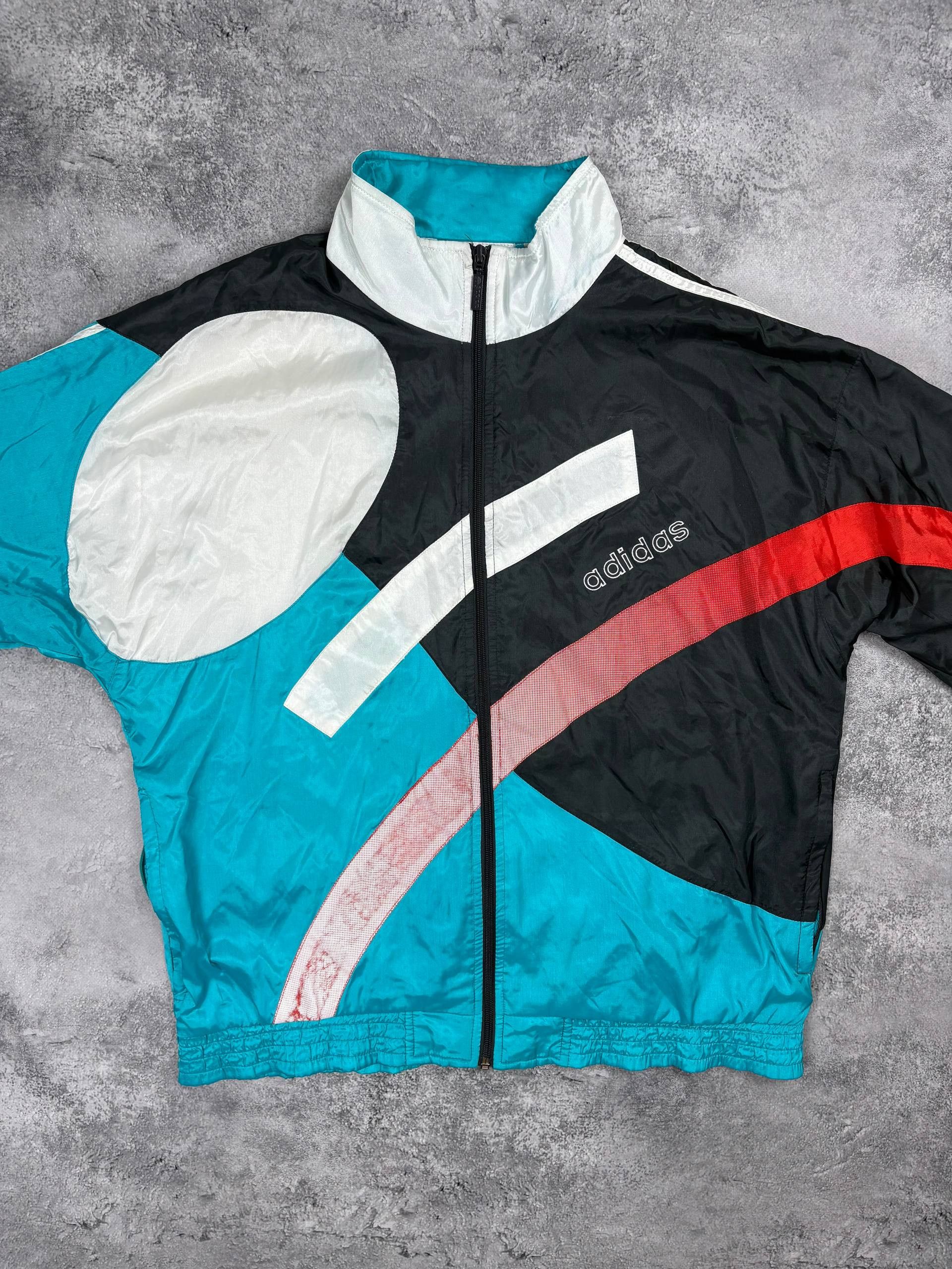 Adidas Vintage 80s Adidas Originals Track Jacket M Multicoloured Size US M / EU 48-50 / 2 - 2 Thumbnail
