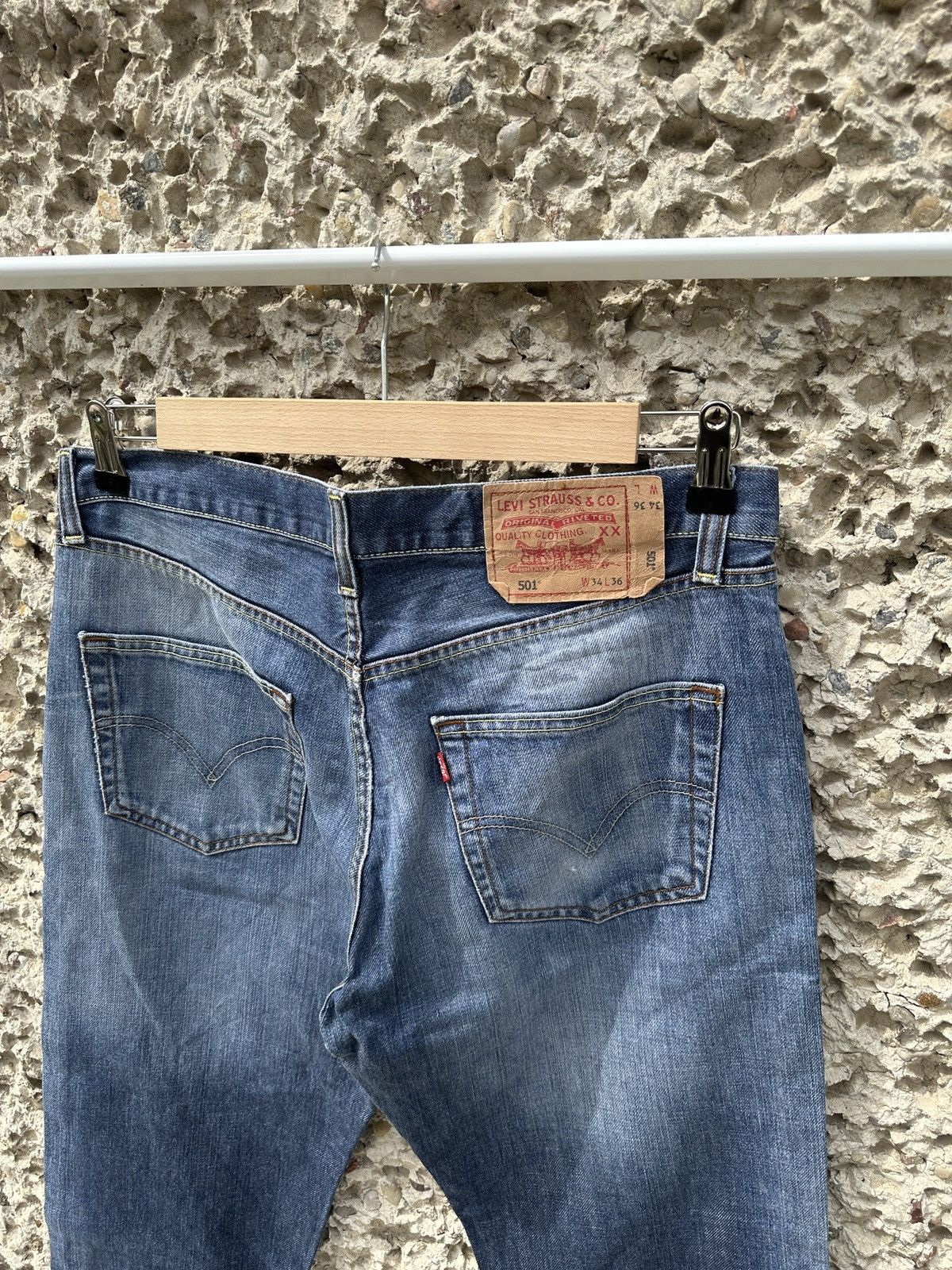 Levi's × Vintage Vintage 2000s Levis 501 acid washed 34x36 denim Size US 34 / EU 50 - 5 Thumbnail