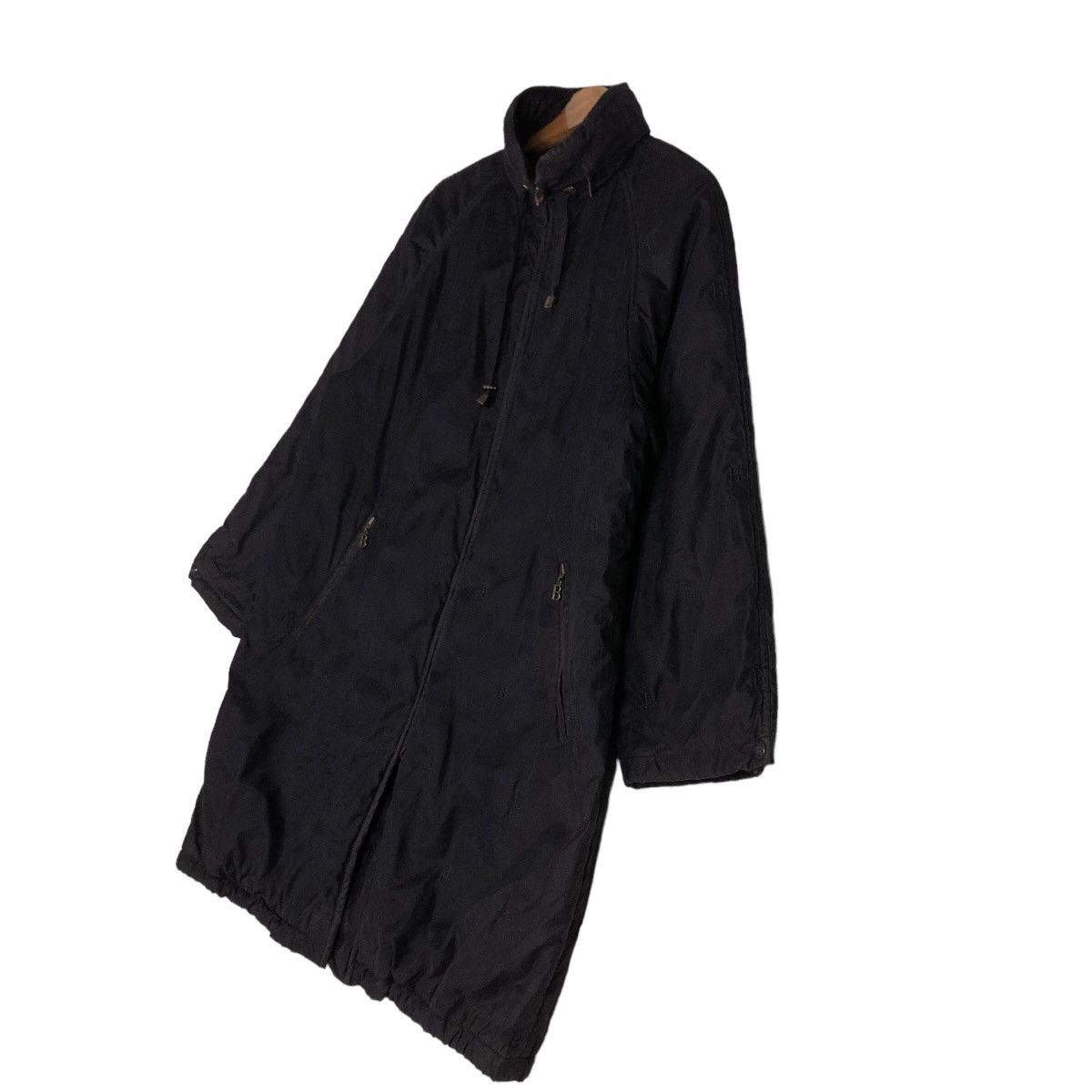 Burberry 🔥Vintage Long Jacket Rich Black Nova Check Burberry London Size US M / EU 48-50 / 2 - 2 Thumbnail