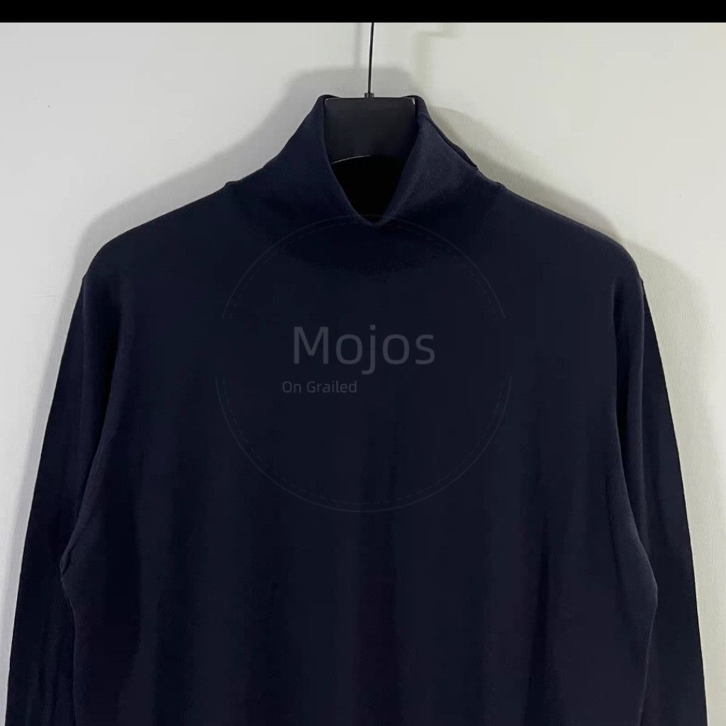 Prada Sz 52 Prada Navy Black label Hi-neck Knitwear-2508 Size US L / EU 52-54 / 3 - 3 Thumbnail