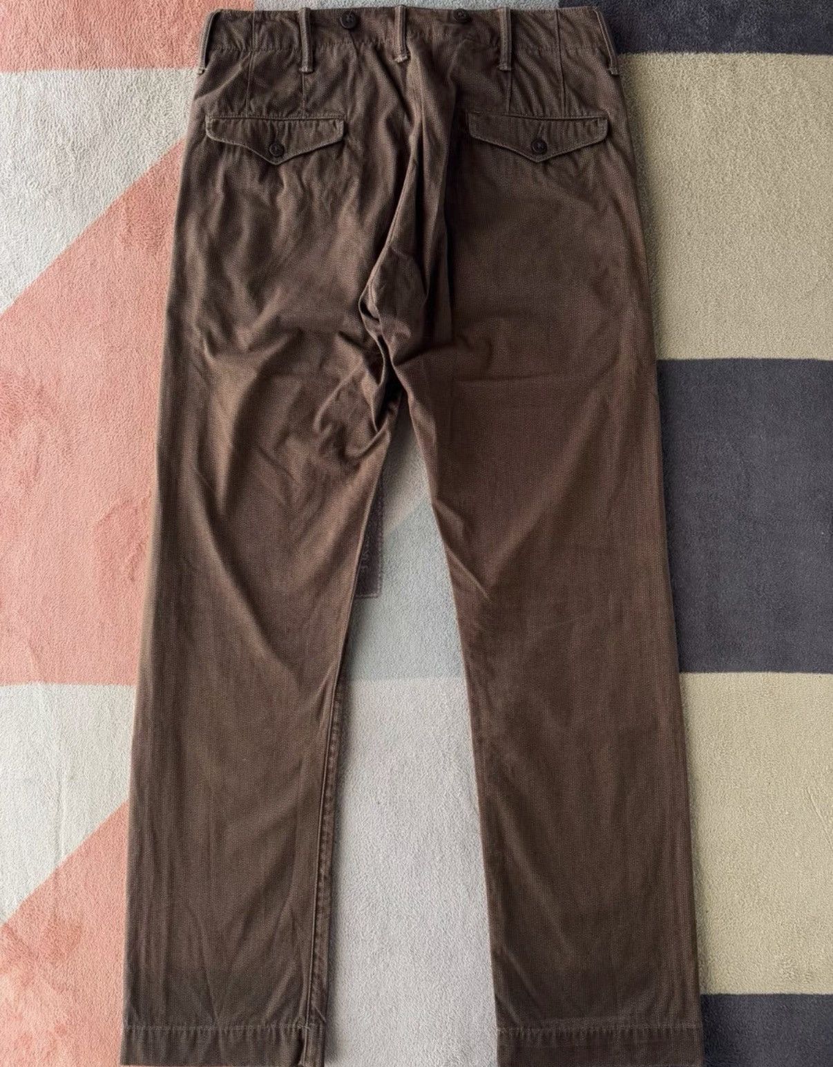 RRL Ralph Lauren Ralph Lauren Double RL RRL Brown Striped Casual Pants K22 Size US 30 / EU 46 - 4 Thumbnail