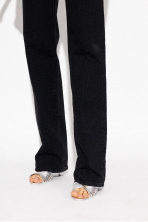 Saint Laurent Paris o1bcso1str1124 Tina Sandals in Silver Size US 11 / IT 41 - 3 Thumbnail