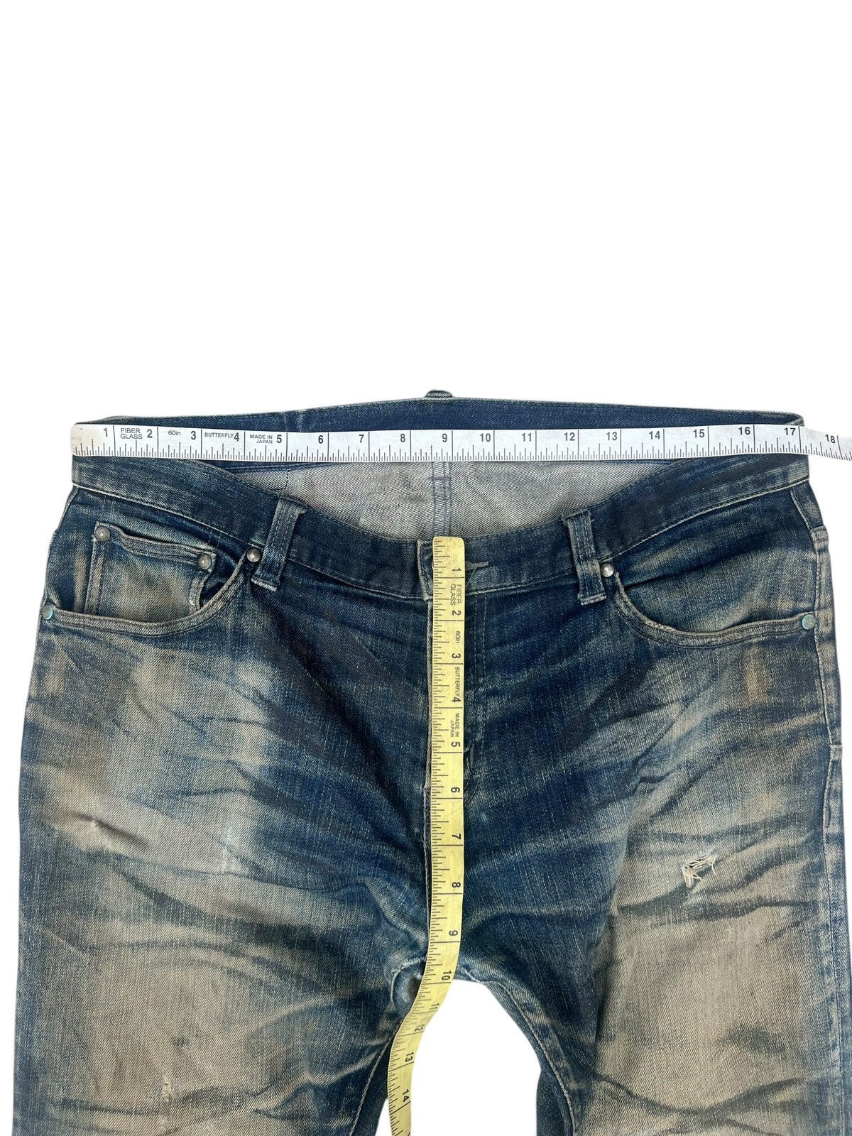 Tornado Mart Trashed Tornado Mart Japan Dirty Muddy Denim Jeans Distress Size US 33 - 2 Thumbnail