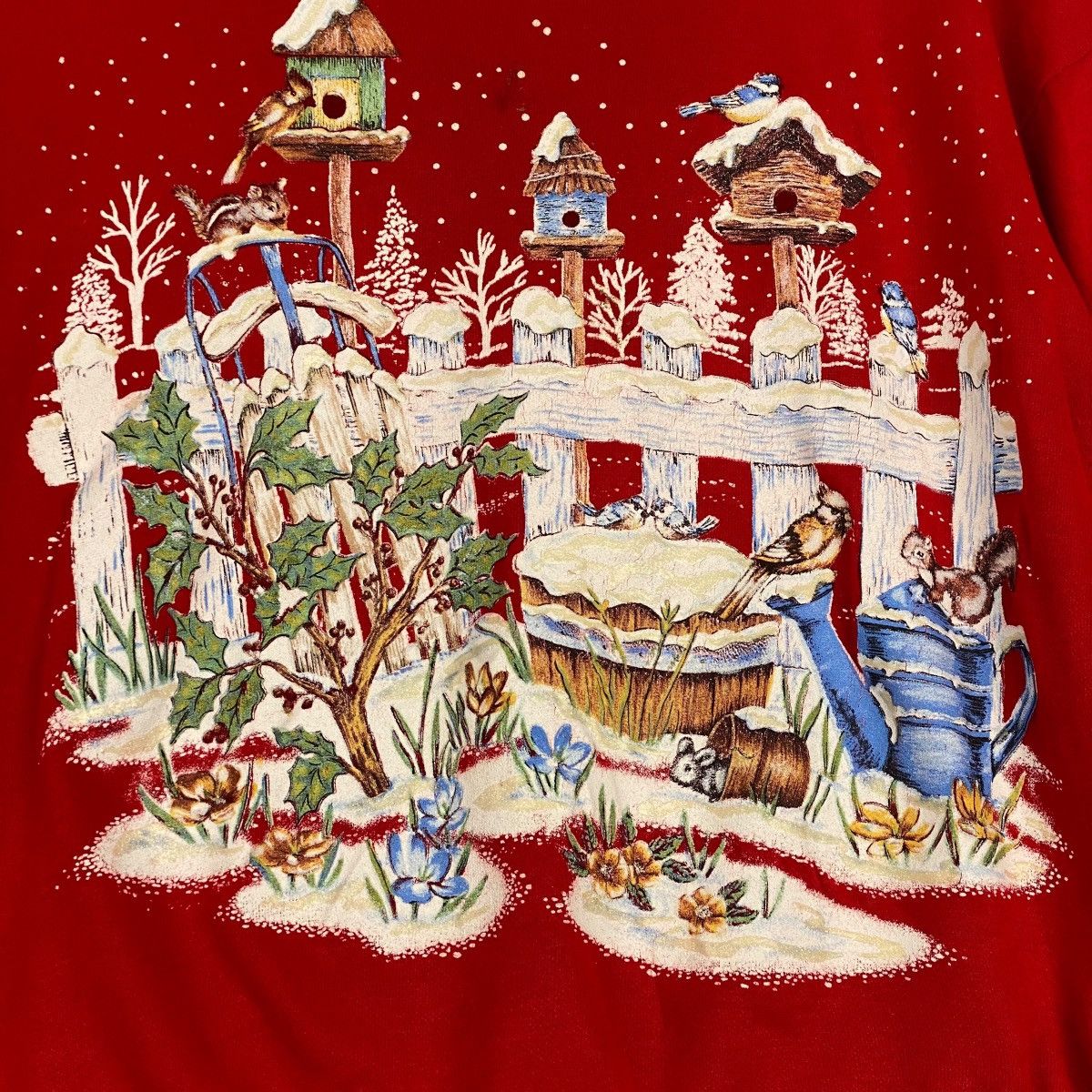 Vintage Vintage Nutcracker Christmas Bird Snowing Graphic Collar Size L / US 10 / IT 46 - 4 Thumbnail