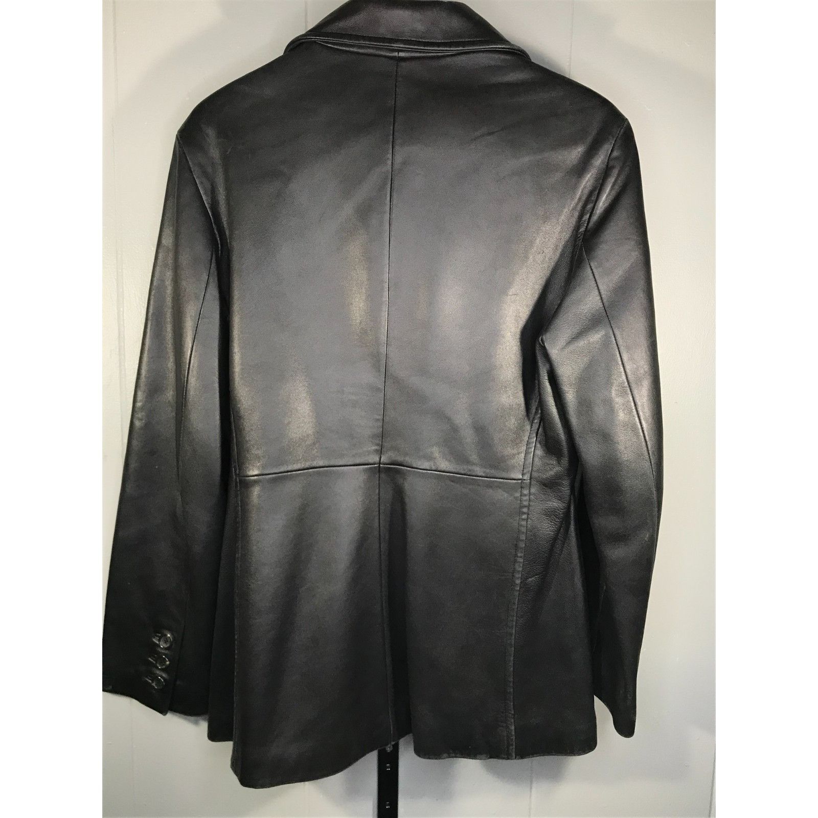 Andrew Marc Soft Marc New York Andrew Women MD button Black Leather Jack Size M / US 6-8 / IT 42-44 - 2 Thumbnail