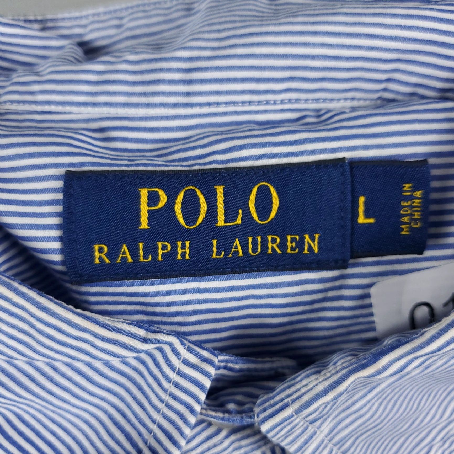 Ralph Lauren Ralph Lauren Shirt Striped Button-Up Adult Large Cotton Multicolor Blue White 90s Classic Mens Body Size L Size US L / EU 52-54 / 3 - 7 Thumbnail