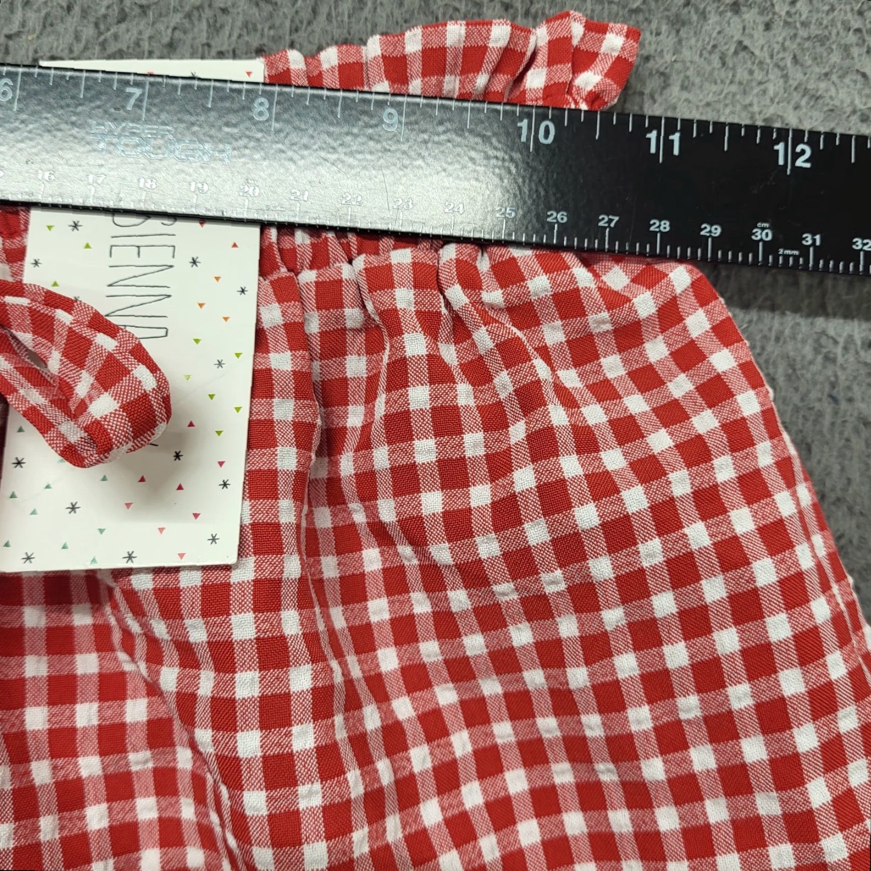 Vintage Sienna Sky Shorts Women's XSmall Red & White Gingham Checked Casual Flirty Size 26" / US 2 / IT 38 - 7 Thumbnail