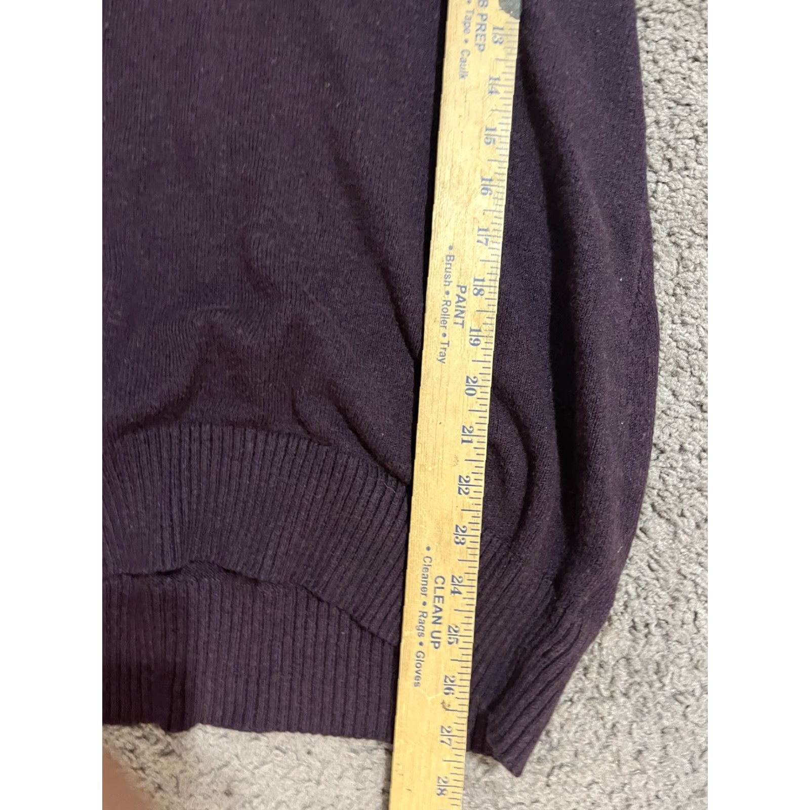 Gap GAP Pullover Sweater Solid Purple Turtleneck 3/4 Sleeve Small Cotton Women's Size S / US 4 / IT 40 - 5 Thumbnail
