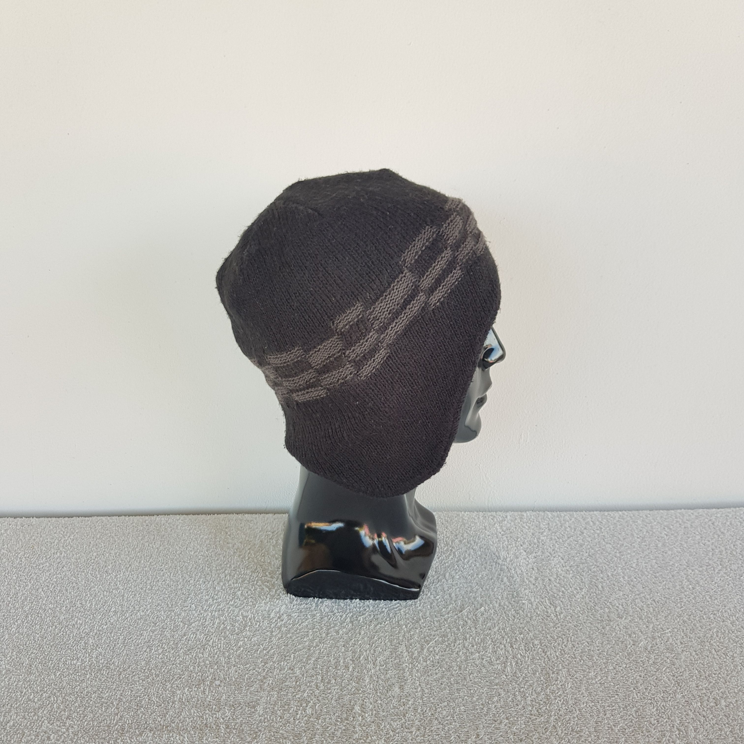 Fila Vintage Fila Earflap Beanie Ribbed Check Snow Caps Hats. Size ONE SIZE - 3 Thumbnail