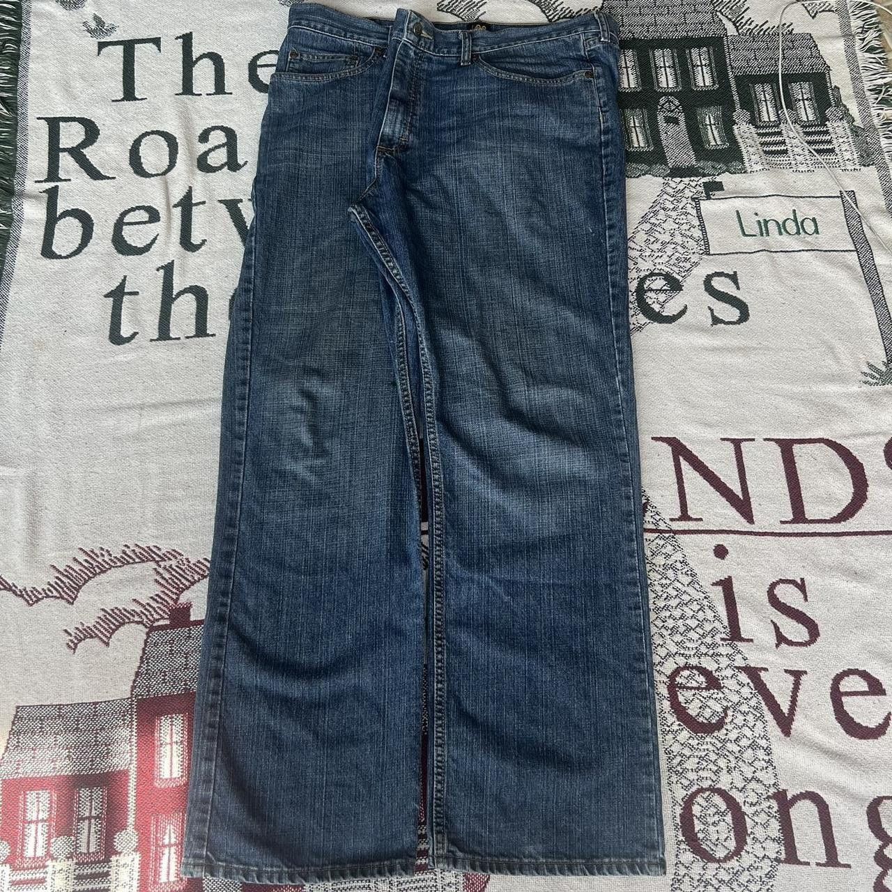 Lee × Vintage Vintage Y2K Super Baggy Dark Wash Workwear denim Jeans Size US 38 / EU 54 - 3 Thumbnail