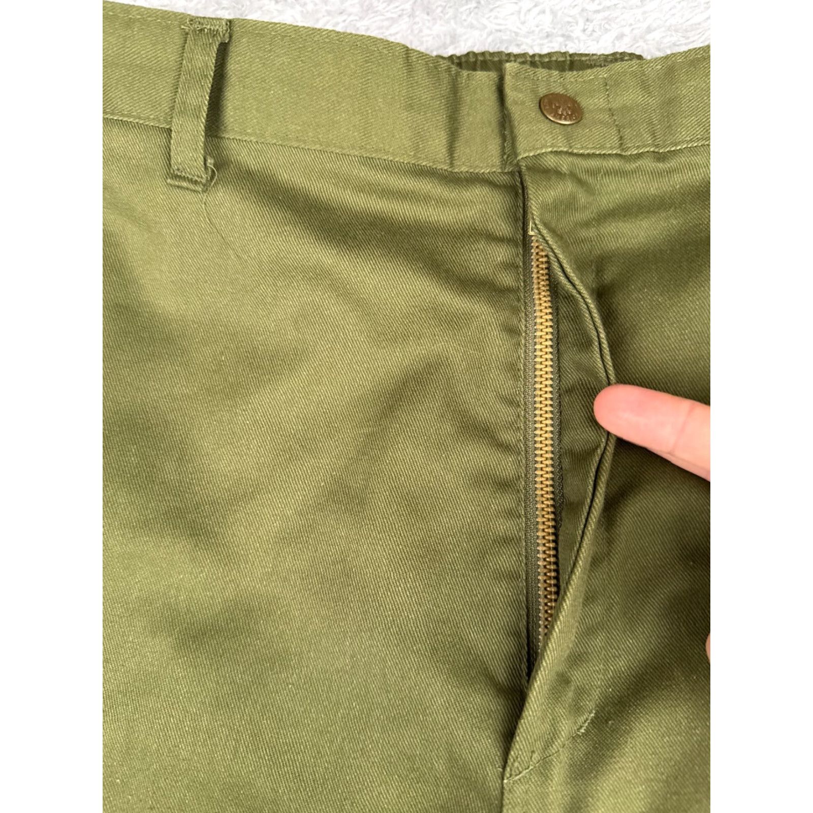 Vintage VINTAGE Boy Scouts Pants 33x29 Green Cotton Blend Twill Elastic Waist Men Adults Size US 33 - 5 Thumbnail