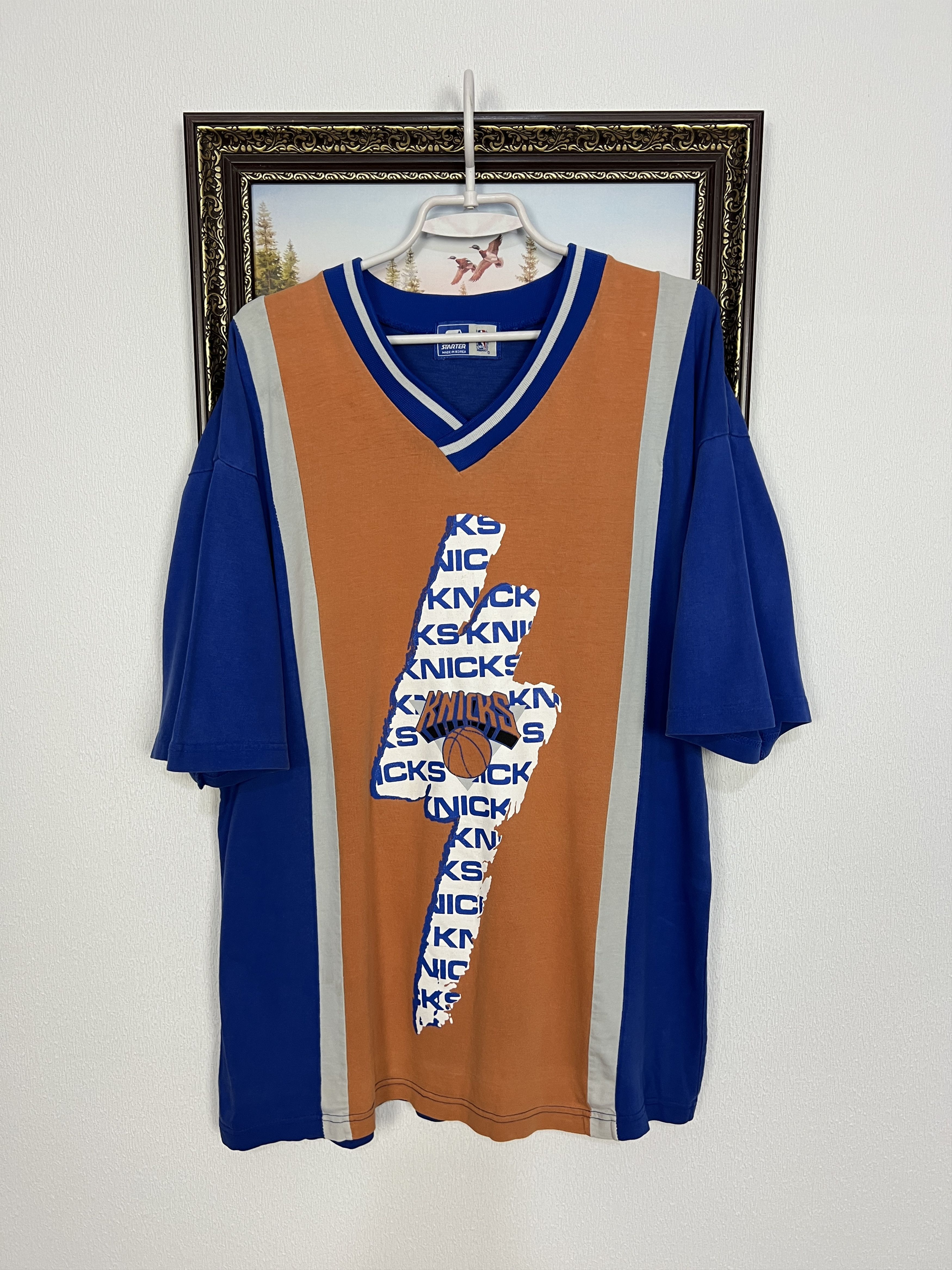 Starter Vintage 90's New York Knicks NBA Promo Warm Up Jersey Shirt Size US XL / EU 56 / 4 - 1 Thumbnail