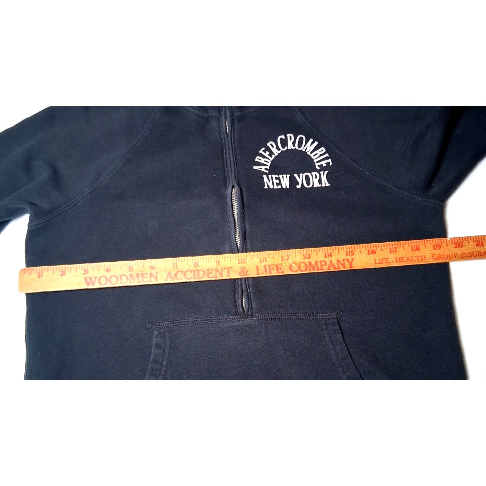 Abercrombie & Fitch Abercrombie & Fitch New York Sweatshirt Women Medium Black Raglan Sleeve 1/4 Zip Pullover Comfort Cozy Activewear Size M / US 6-8 / IT 42-44 - 5 Thumbnail