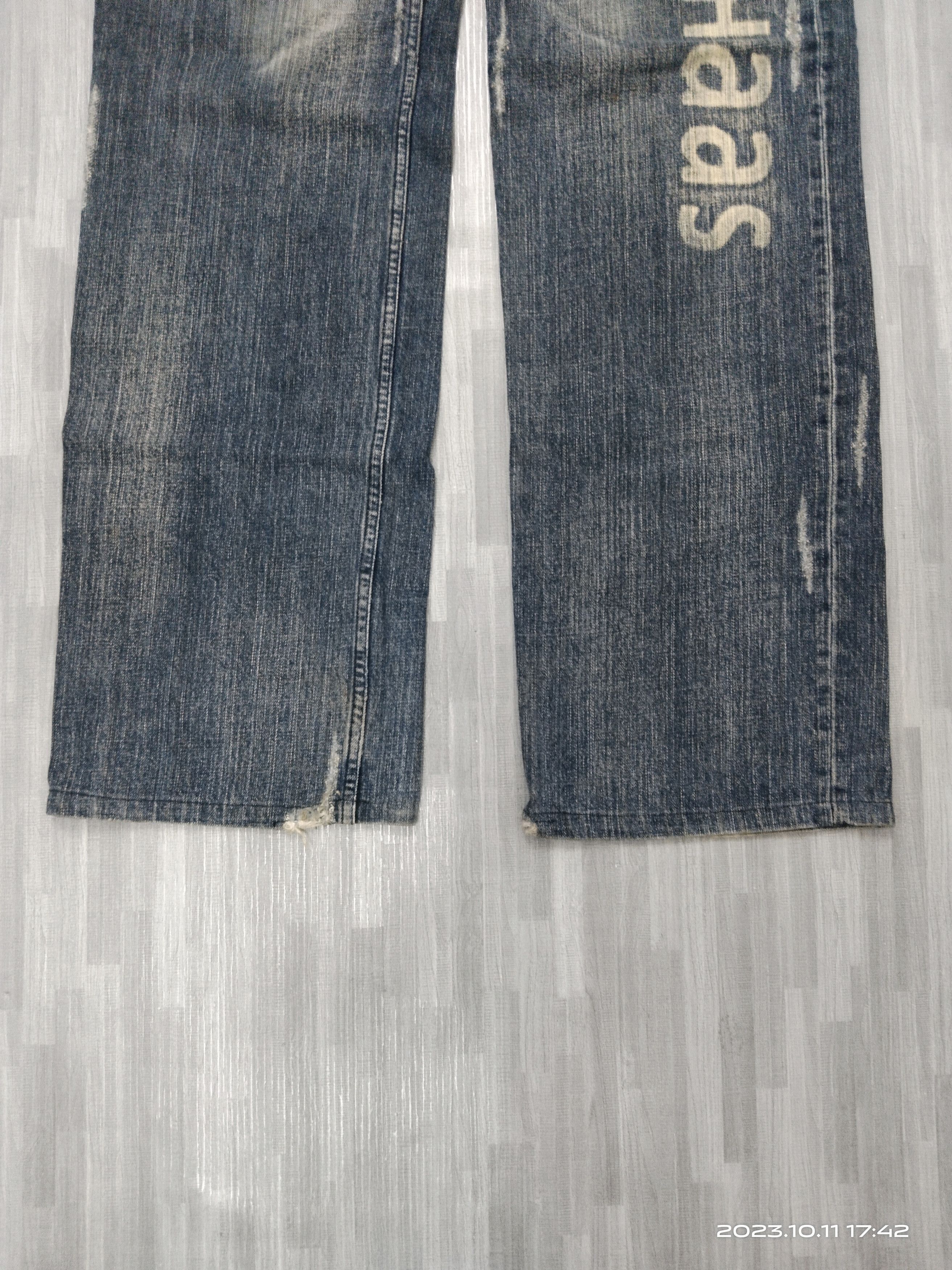 Art Comes First SICK KOOLHAAS SPELLOUT DENIM PANTS Size US 31 - 7 Thumbnail