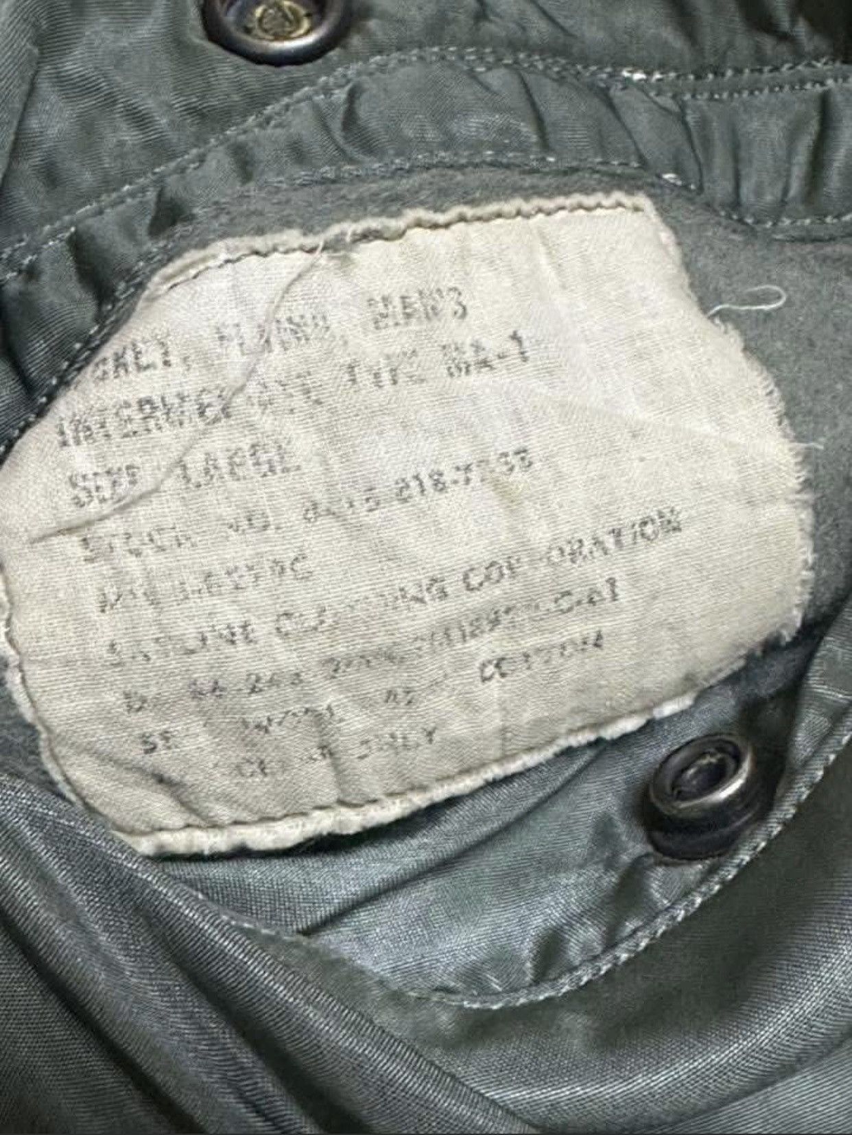 Other 1960s MA-1 Skyline Clothing Corp Full Crown Zippers Size US L / EU 52-54 / 3 - 7 Thumbnail
