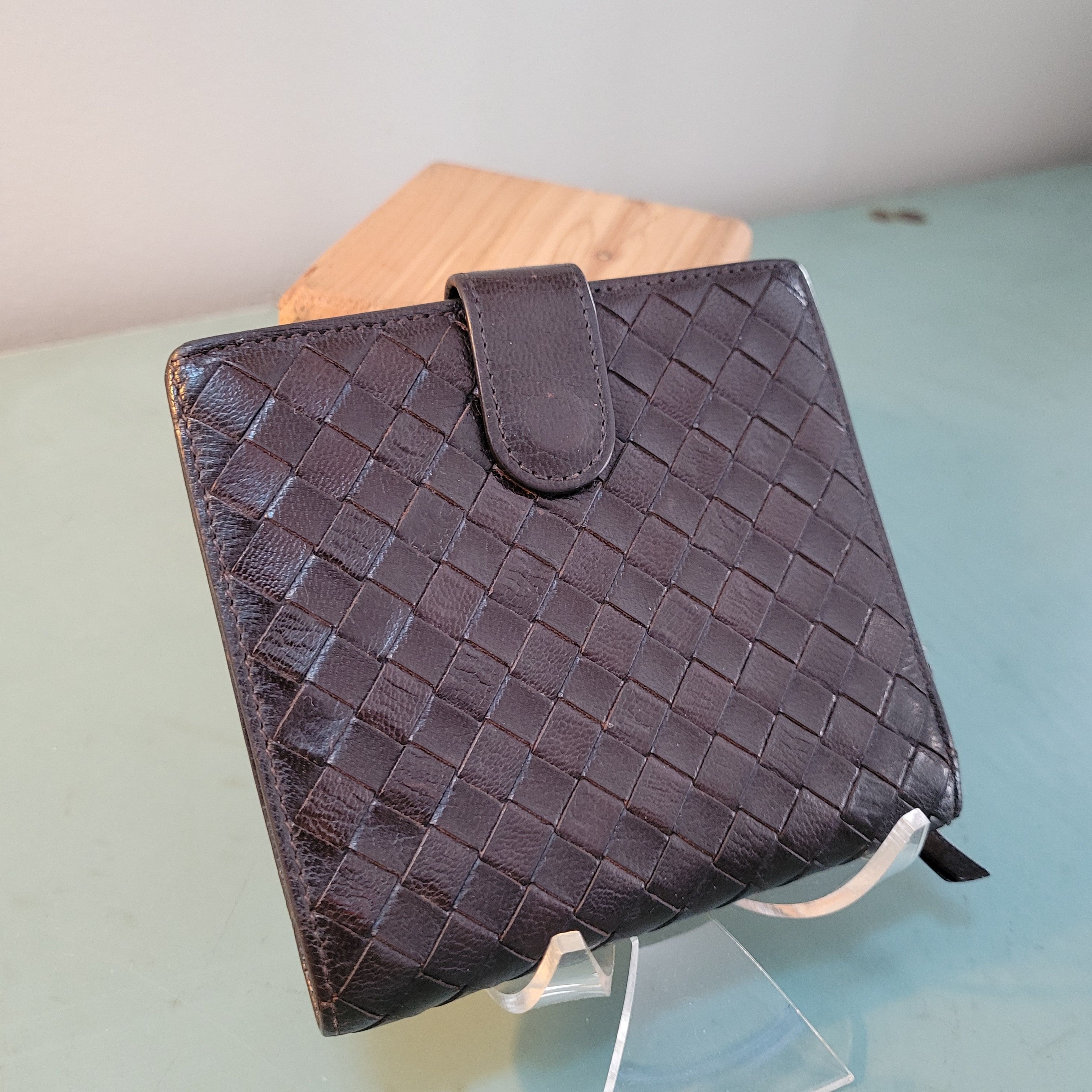 Bottega Veneta Bottega Veneta Intrecciato Weave Compact Snap Leather Wallet Size ONE SIZE - 2 Thumbnail