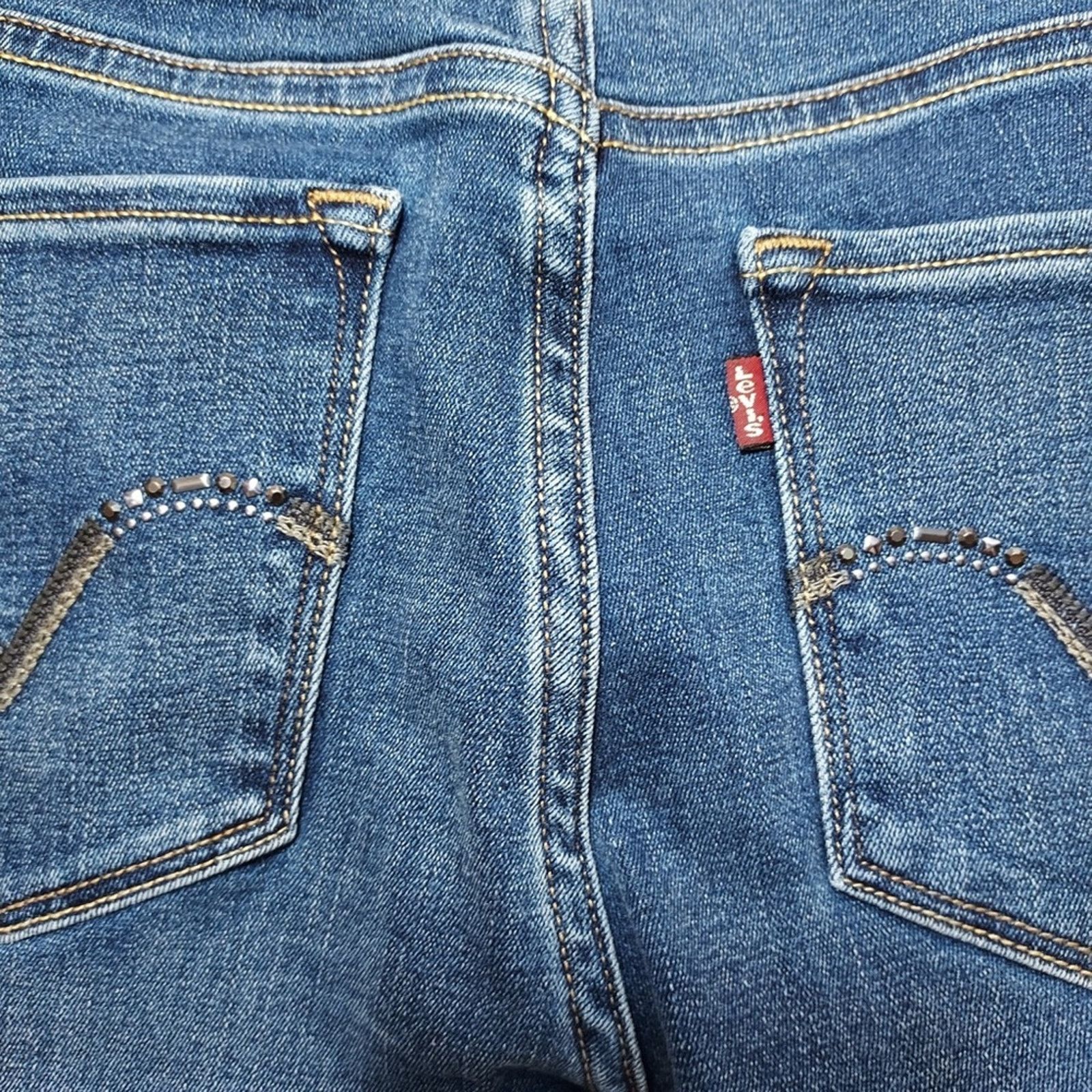 Levi's Levi's 512 Perfectly Slim Bootcut Blue Denim Mid Rise Jeans Size 27" / US 4 / IT 40 - 4 Thumbnail