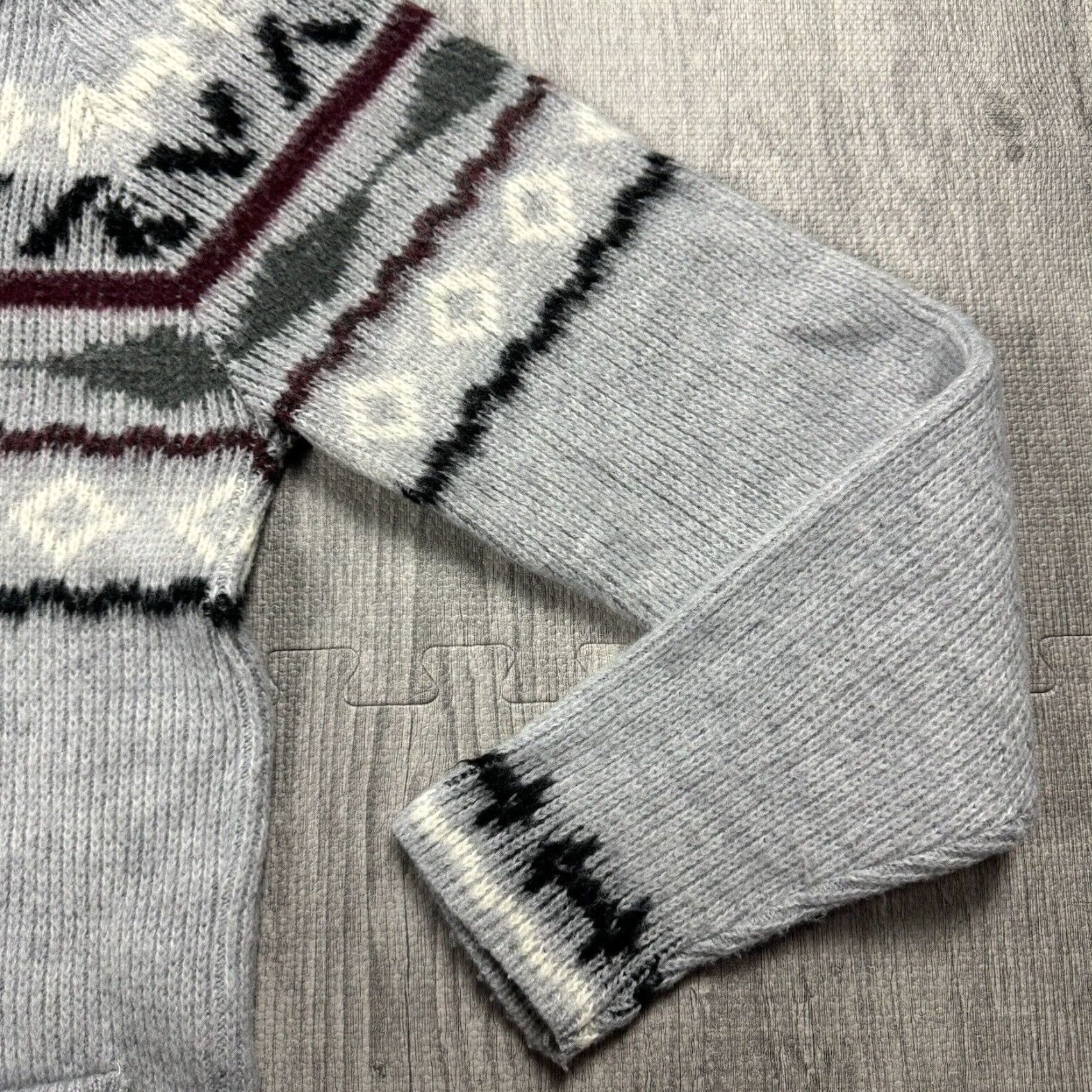 London Fog VINTAGE LONDON FOG FAIR ISLE FULL ZIP CARDIGAN SWEATER GREY SMALL MENS USA Size US S / EU 44-46 / 1 - 4 Thumbnail