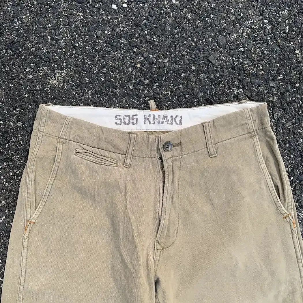 Edwin W31 L32 🔥Vtg Edwin Type 505 Khaki Cinch Back Trousers Pants Size US 31 - 2 Thumbnail